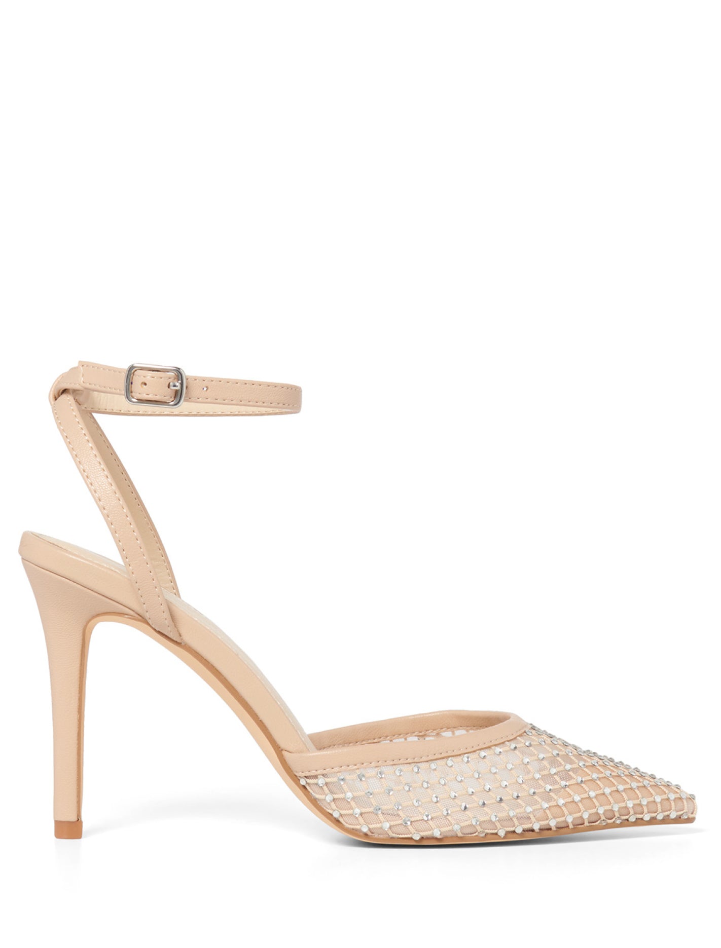 Demi Diamante Pointed Stiletto Heel Nude Forever New