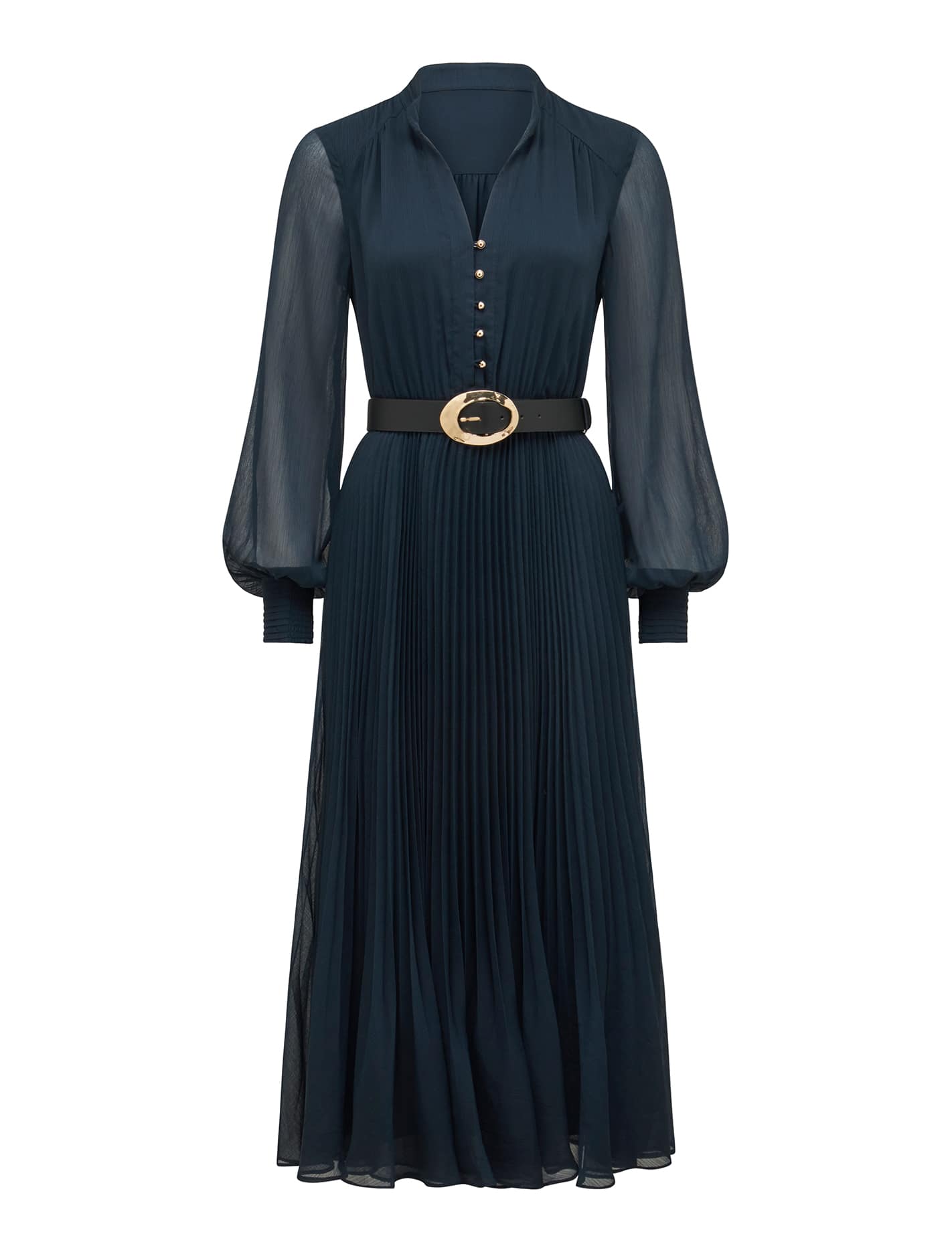 Misha Pleated Midi Dress Forever New