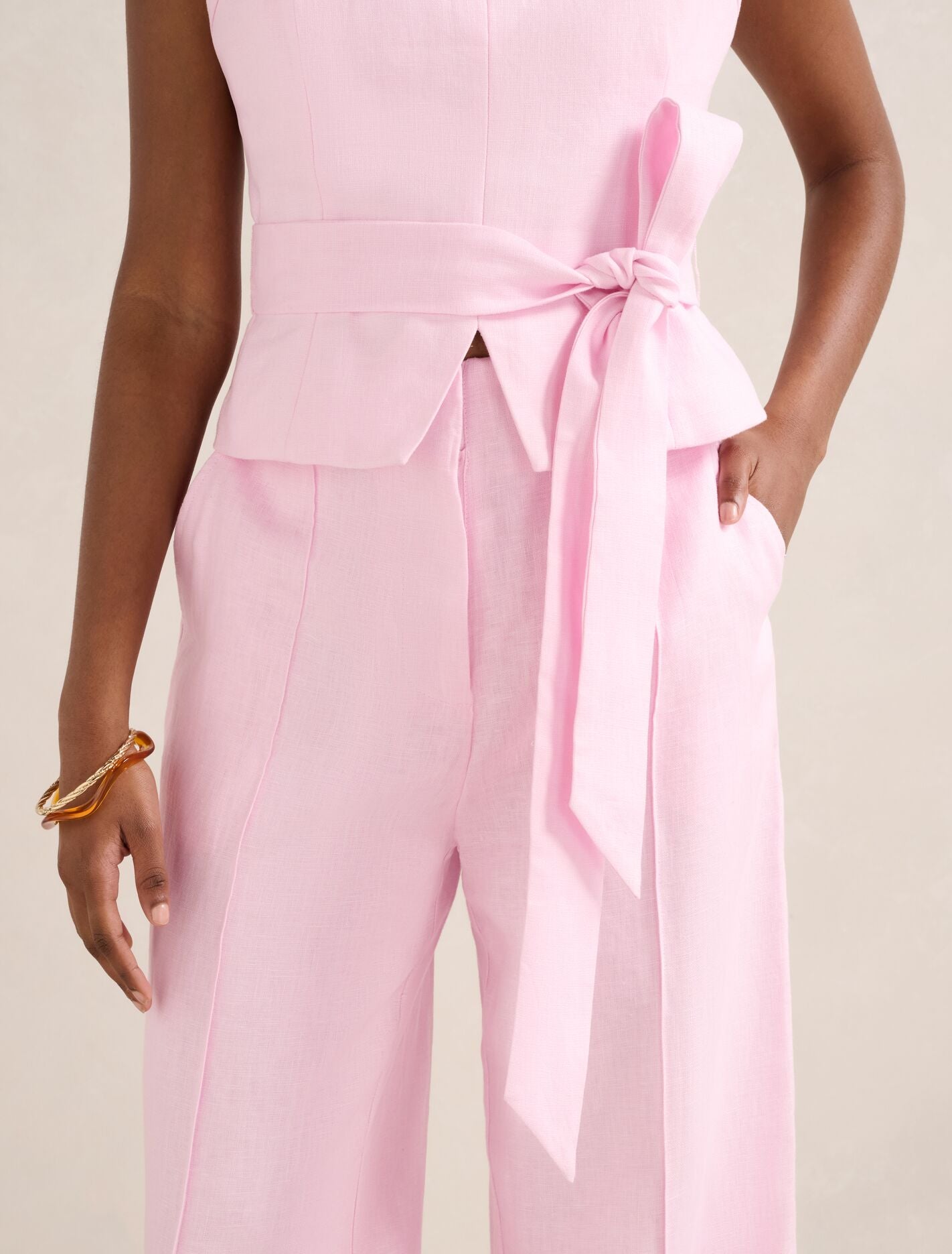 Posey Petite Linen Wide Leg Pants Forever New