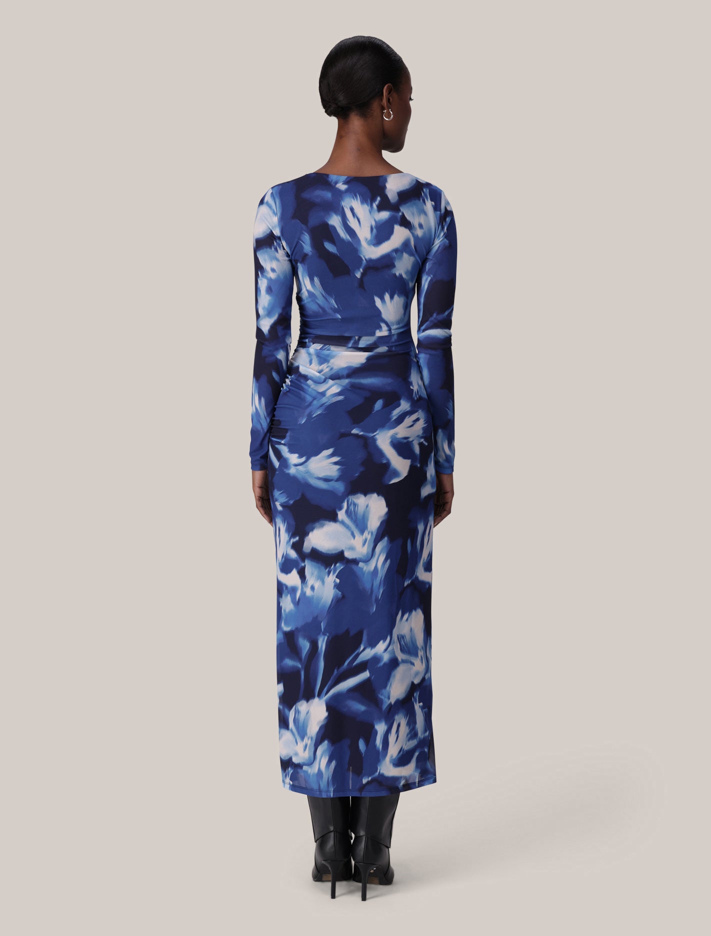 Alannah Mesh Long Sleeve Midi Dress Forever New