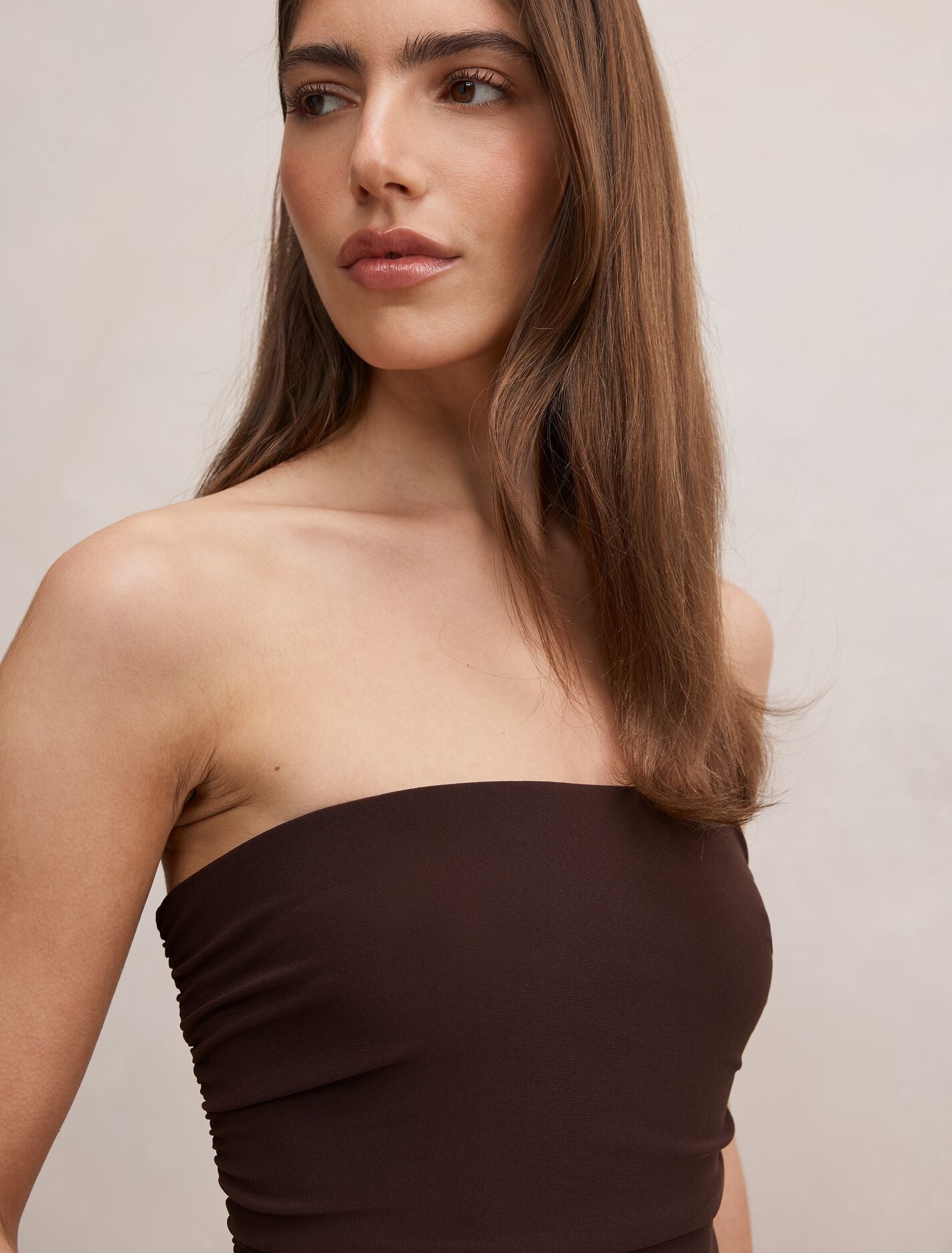 Keely Strapless Jersey Maxi Dress Forever New