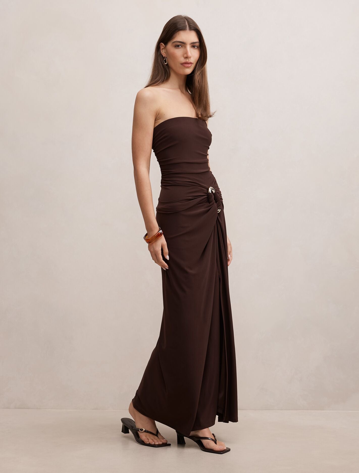 Keely Strapless Jersey Maxi Dress Forever New