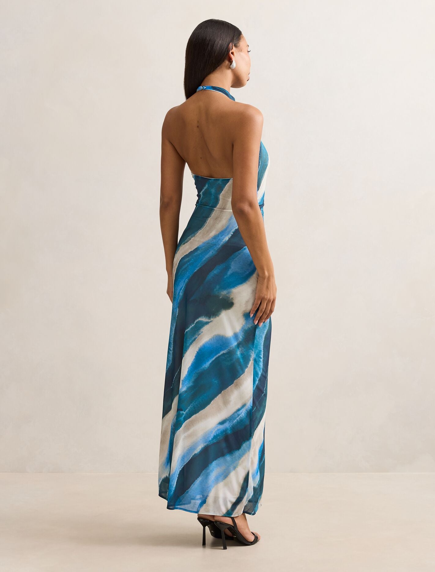 Josette Halter Mesh Maxi Dress Forever New