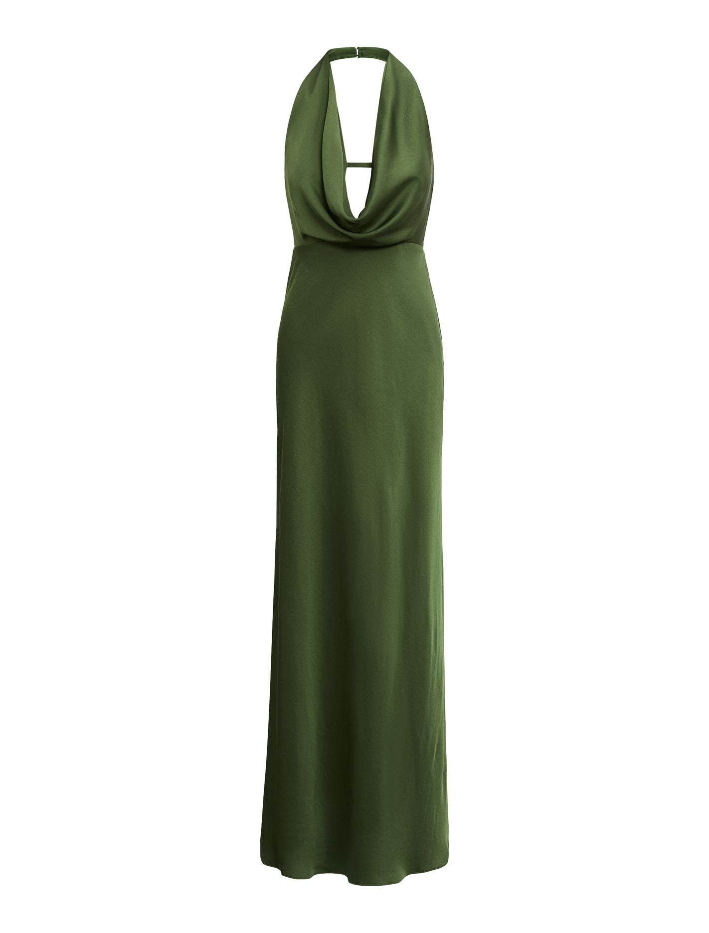 Becca Cowl Halter Satin Dress Forever New