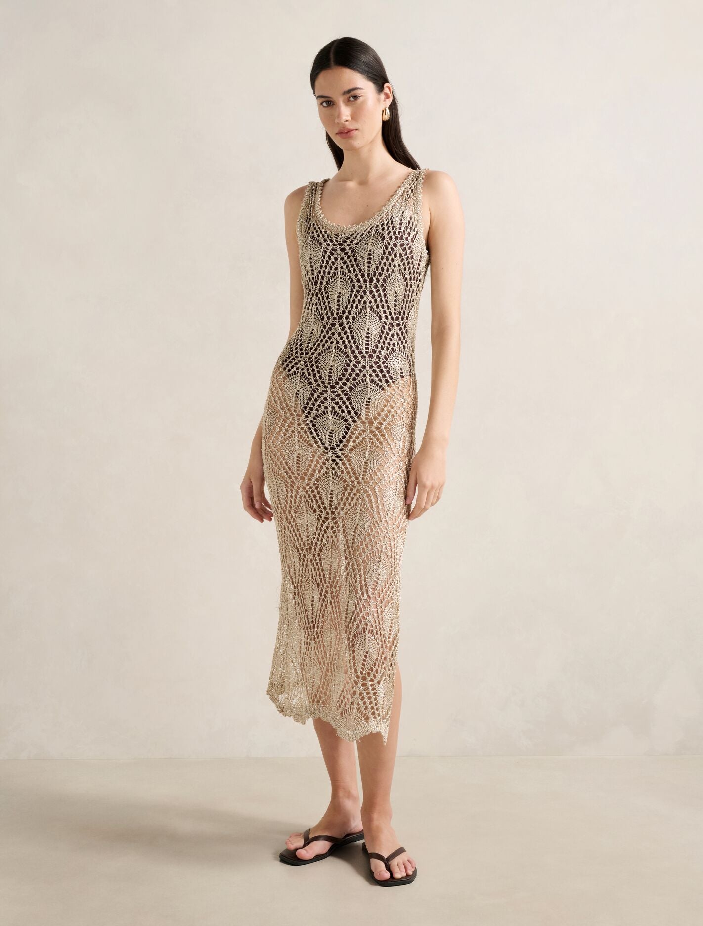 Sienna Sequin Crochet Cover Up Forever New