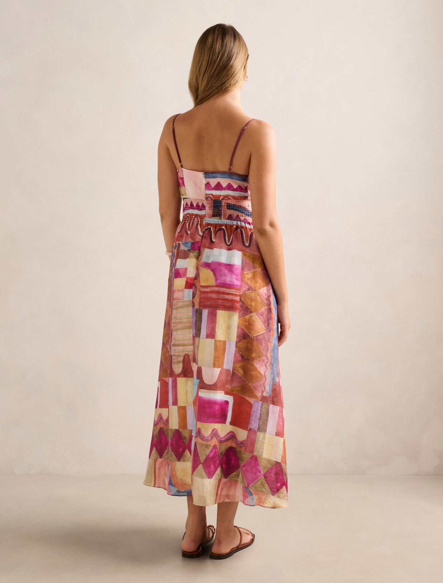 Gina Gathered Waist Midi Dress Forever New