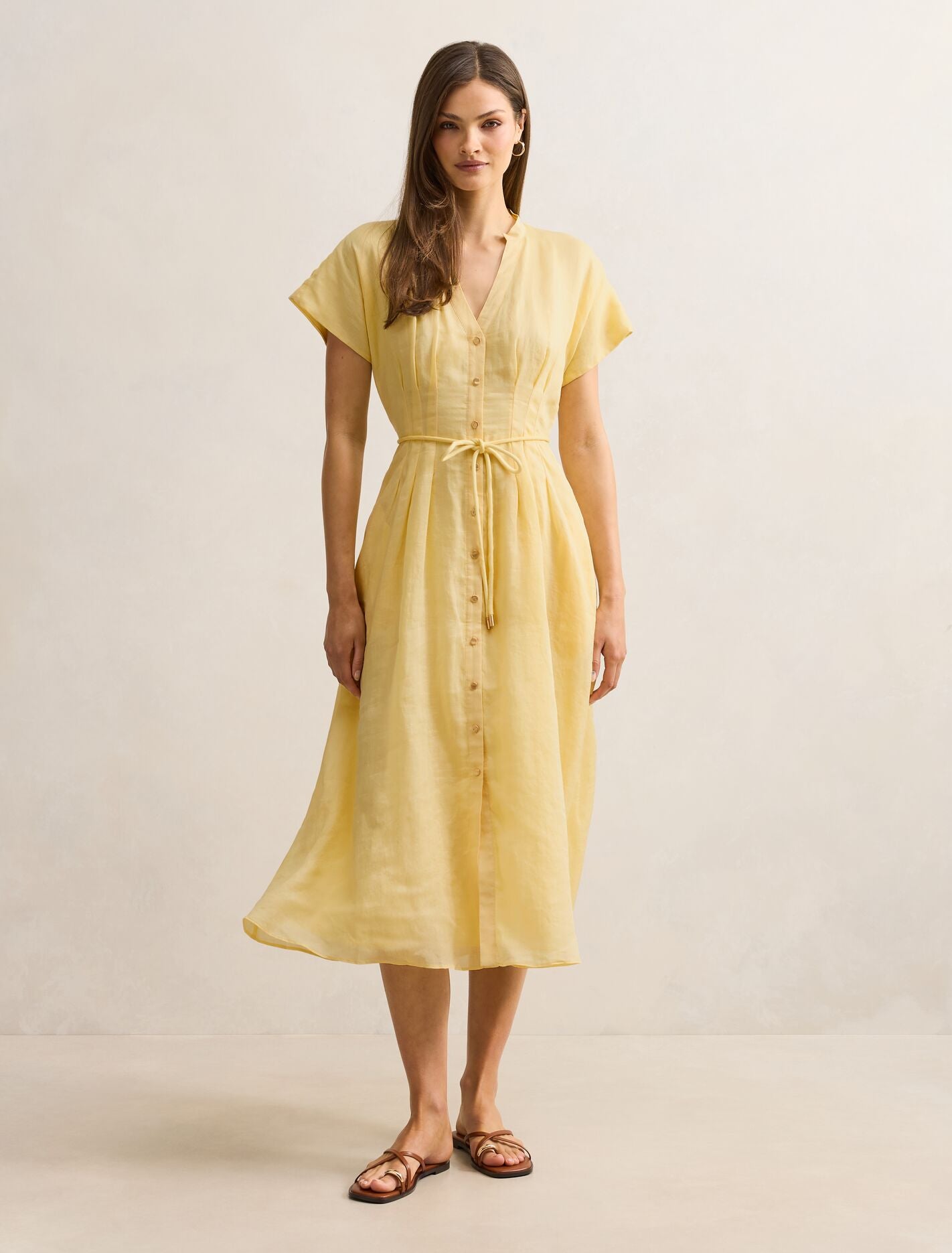 Jemma Shirt Midi Dress Double Cream Forever New