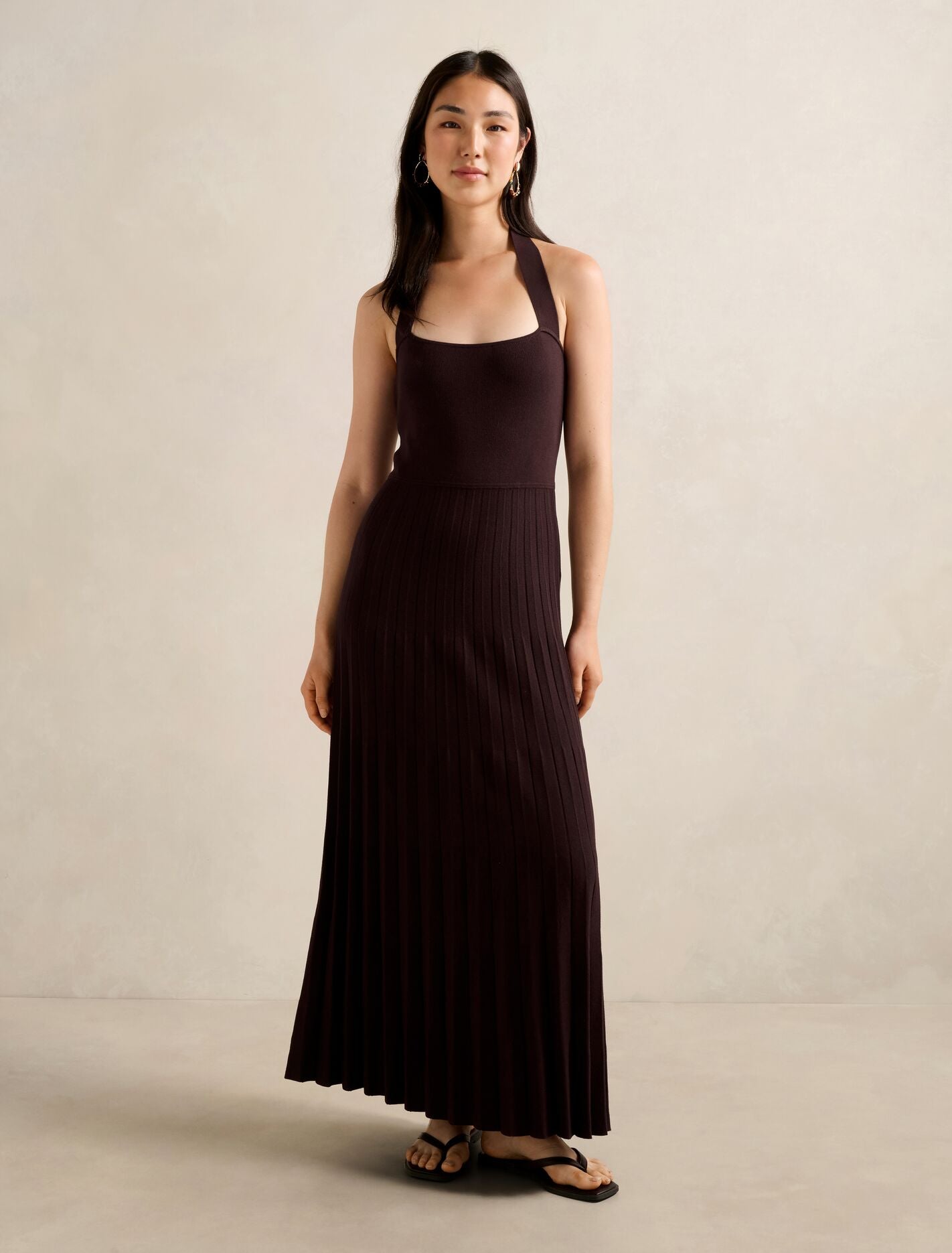 Camille Knitted Midi Dress Chocolate Forever New