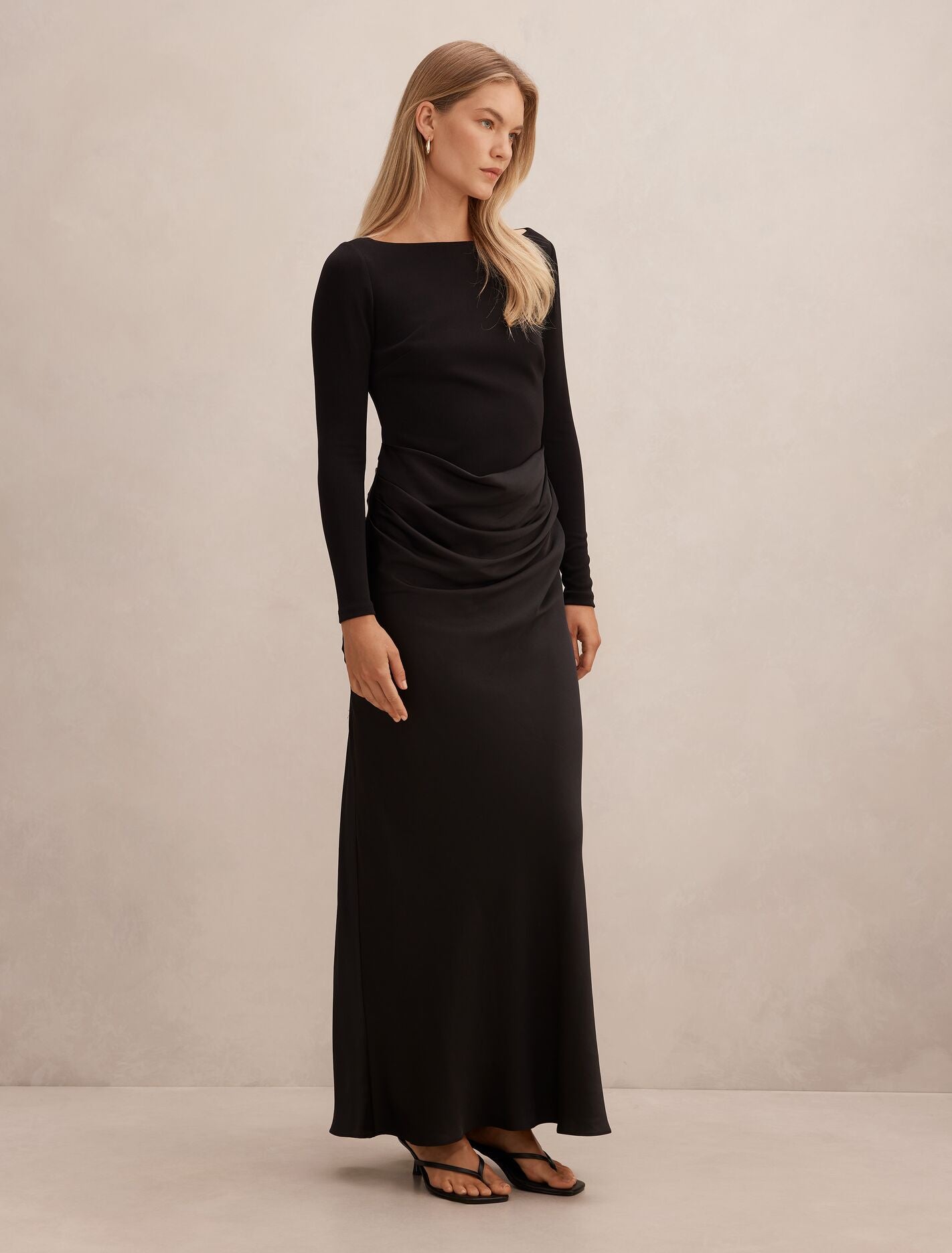 Briella Boat Neck Drape Maxi Dress Forever New