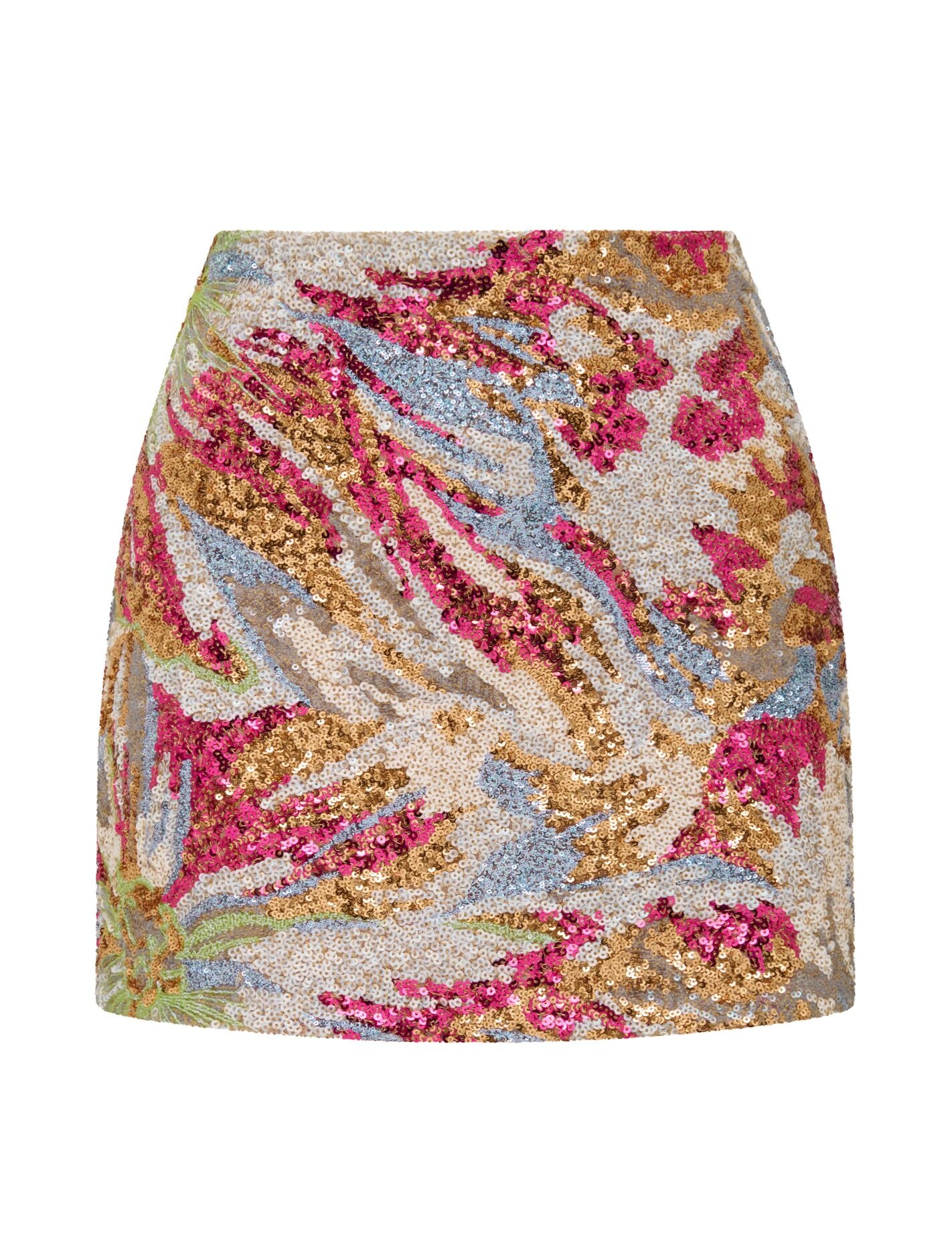 Ariana Floral Sequin Mini Skirt Forever New