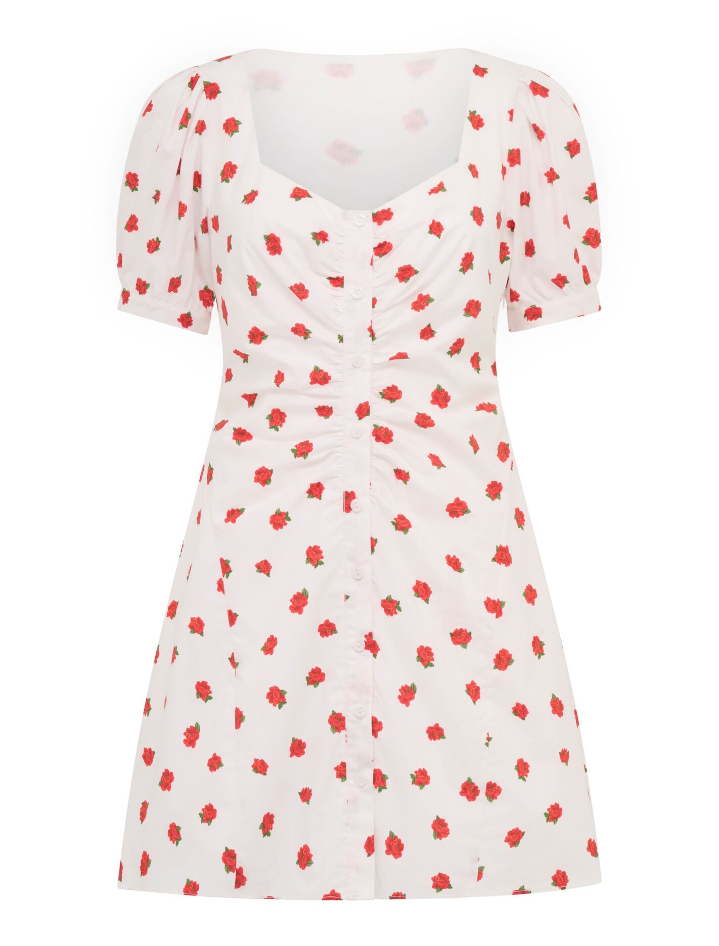 Mallory Gathered Cotton Mini Dress Forever New