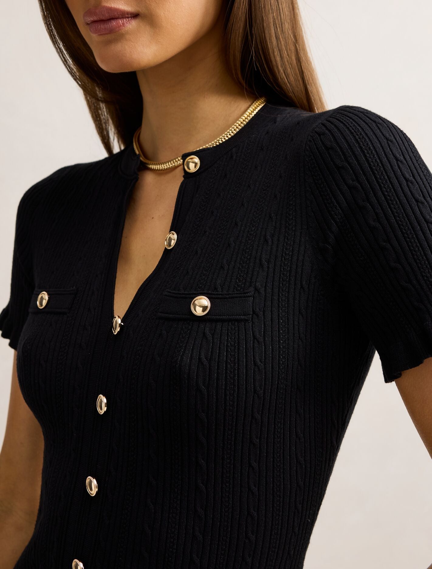 Violetta Stitch Interest Midi Dress Forever New