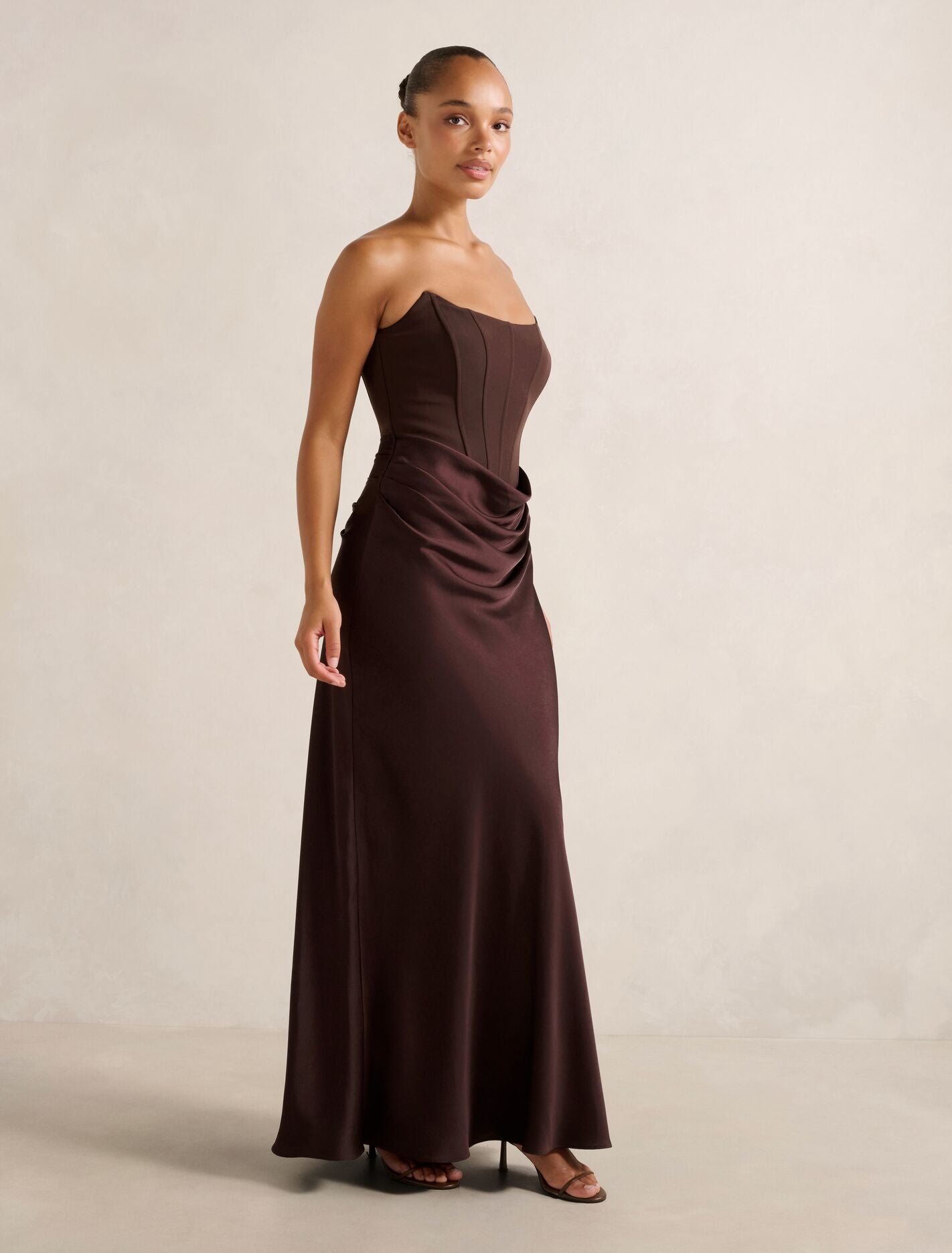 Isra Drape Strapless Maxi Dress Forever New