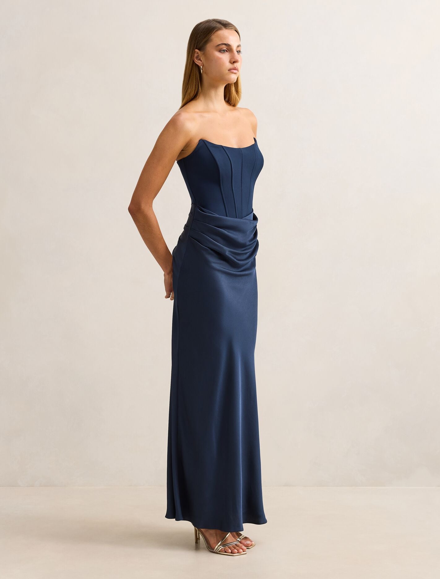 Isra Drape Strapless Maxi Dress Forever New