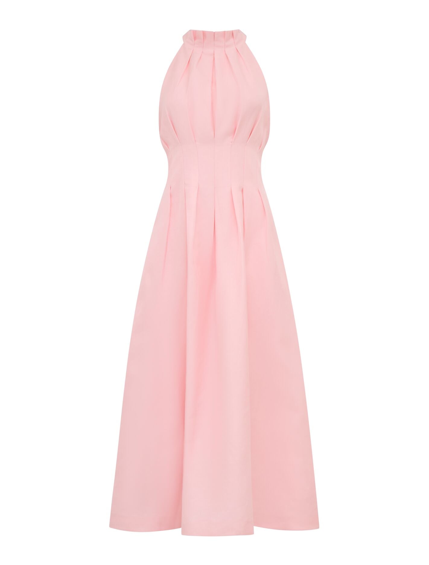 Miller Pleat Halter Midi Dress Forever New