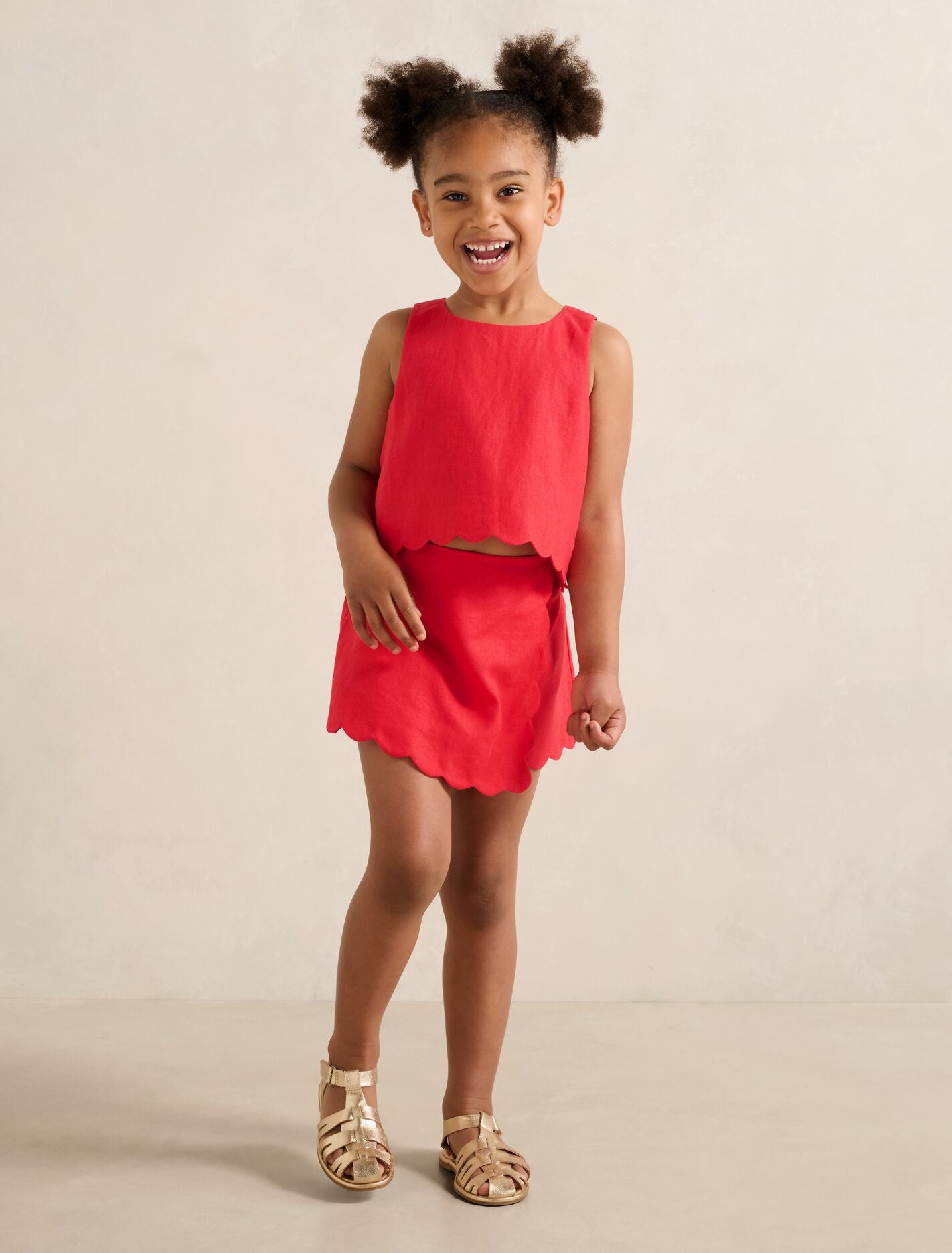 Molly Girls Scalloped Shift Top Forever New