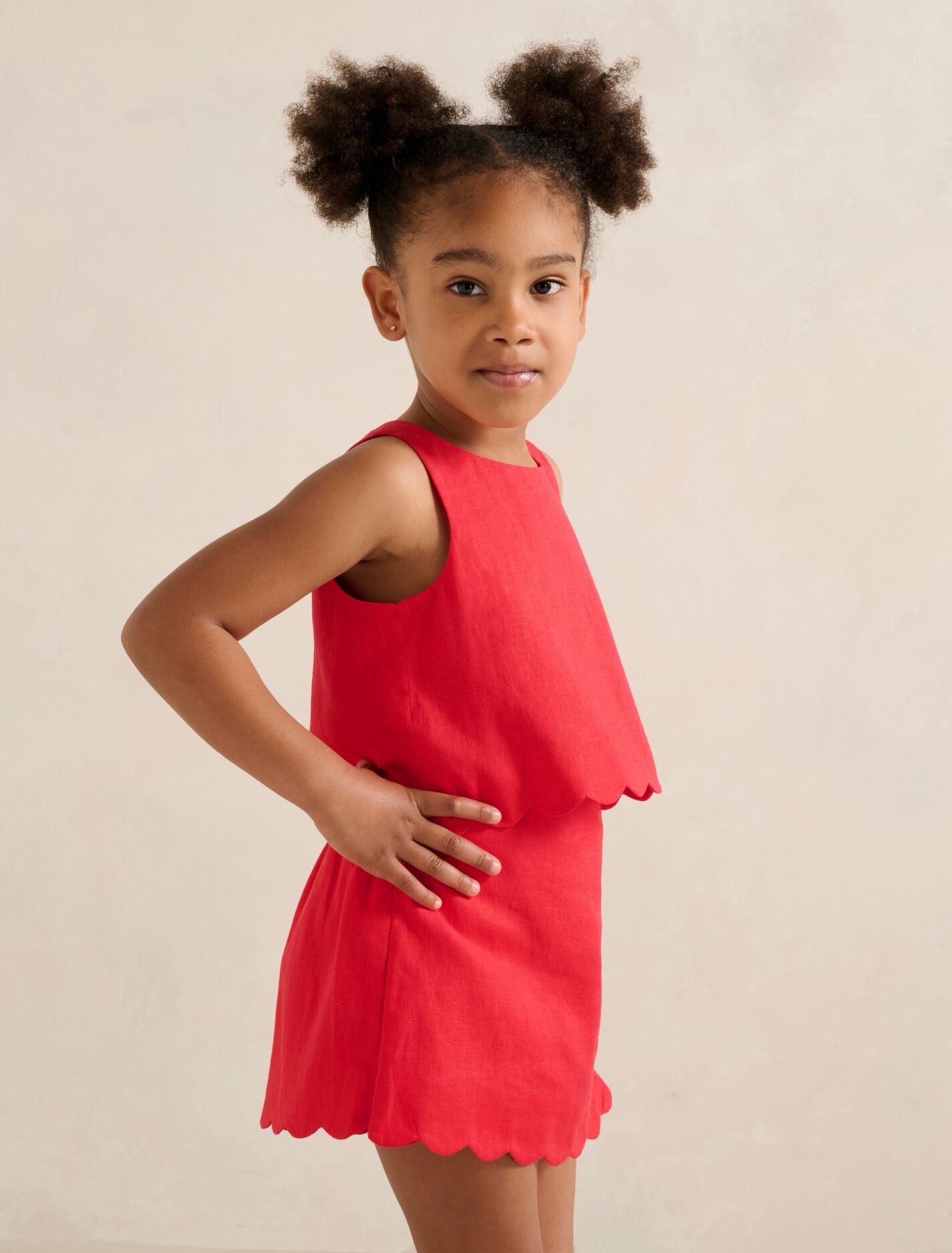 Molly Girls Scalloped Shift Top Forever New