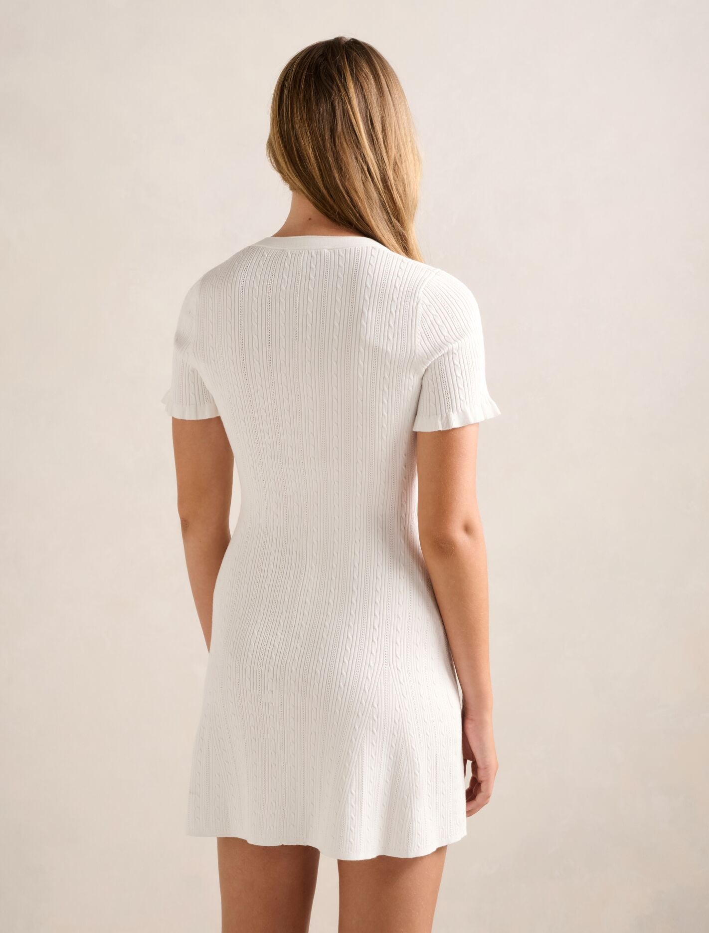 Violetta Stitch Interest Mini Dress Forever New