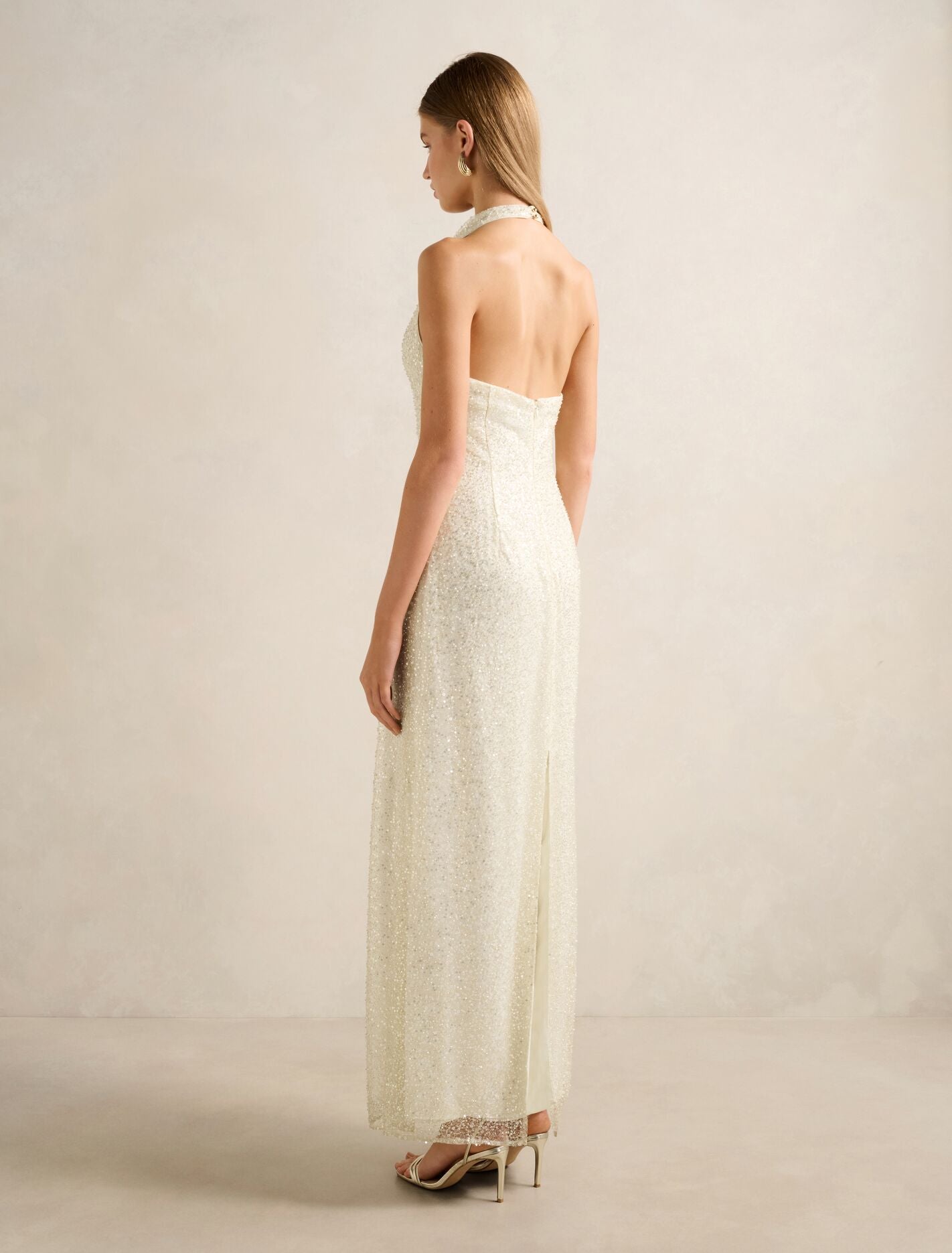 Miranda Sequin Halter Maxi Dress Forever New