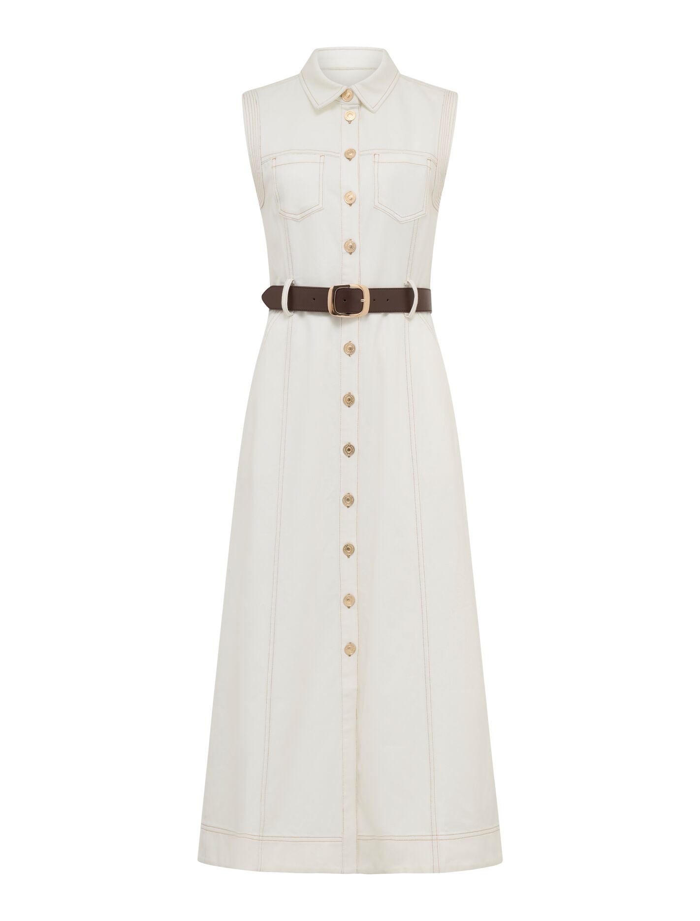 Annalee Sleeveless Shirt Dress Forever New