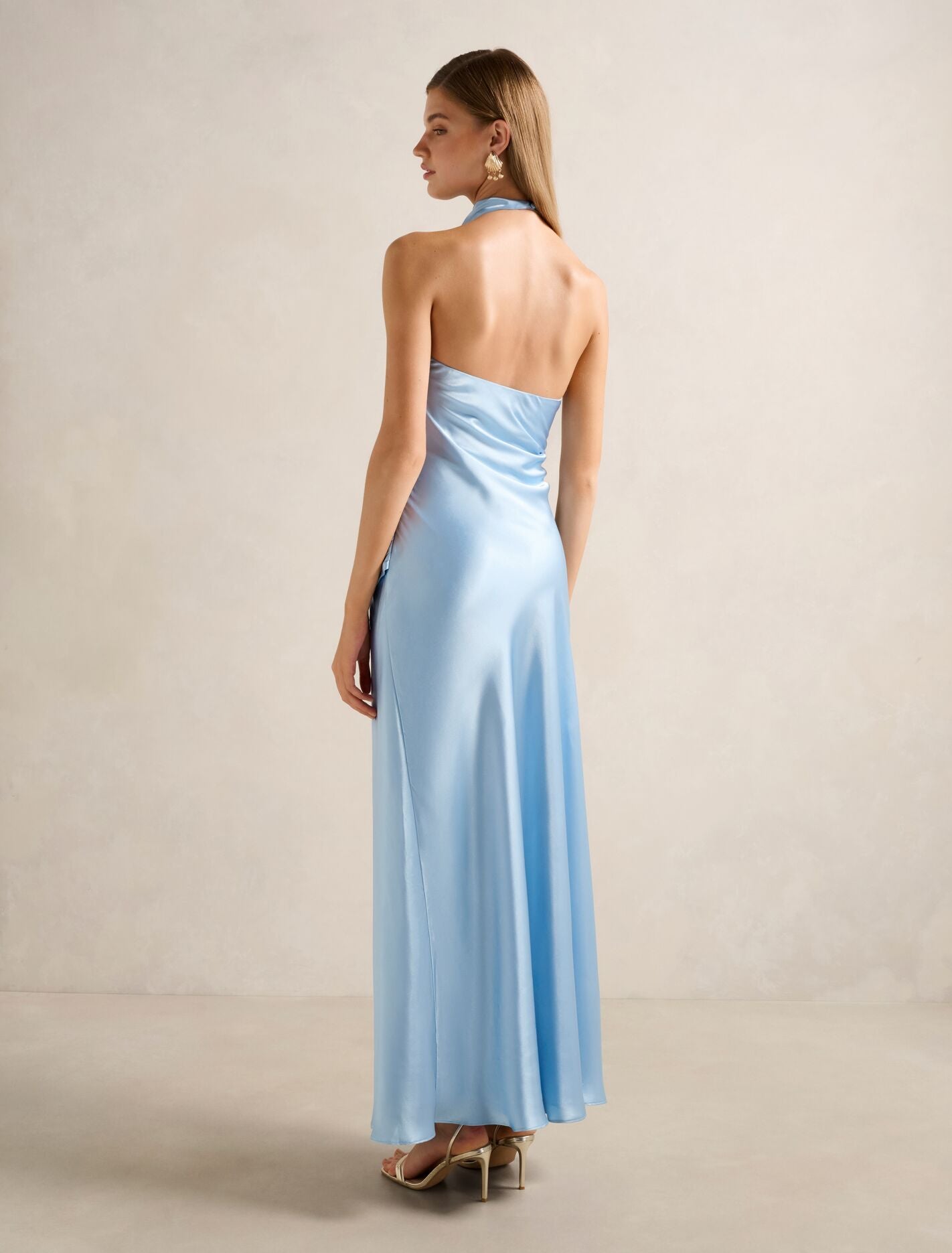 Abby Halter Satin Maxi Dress Forever New