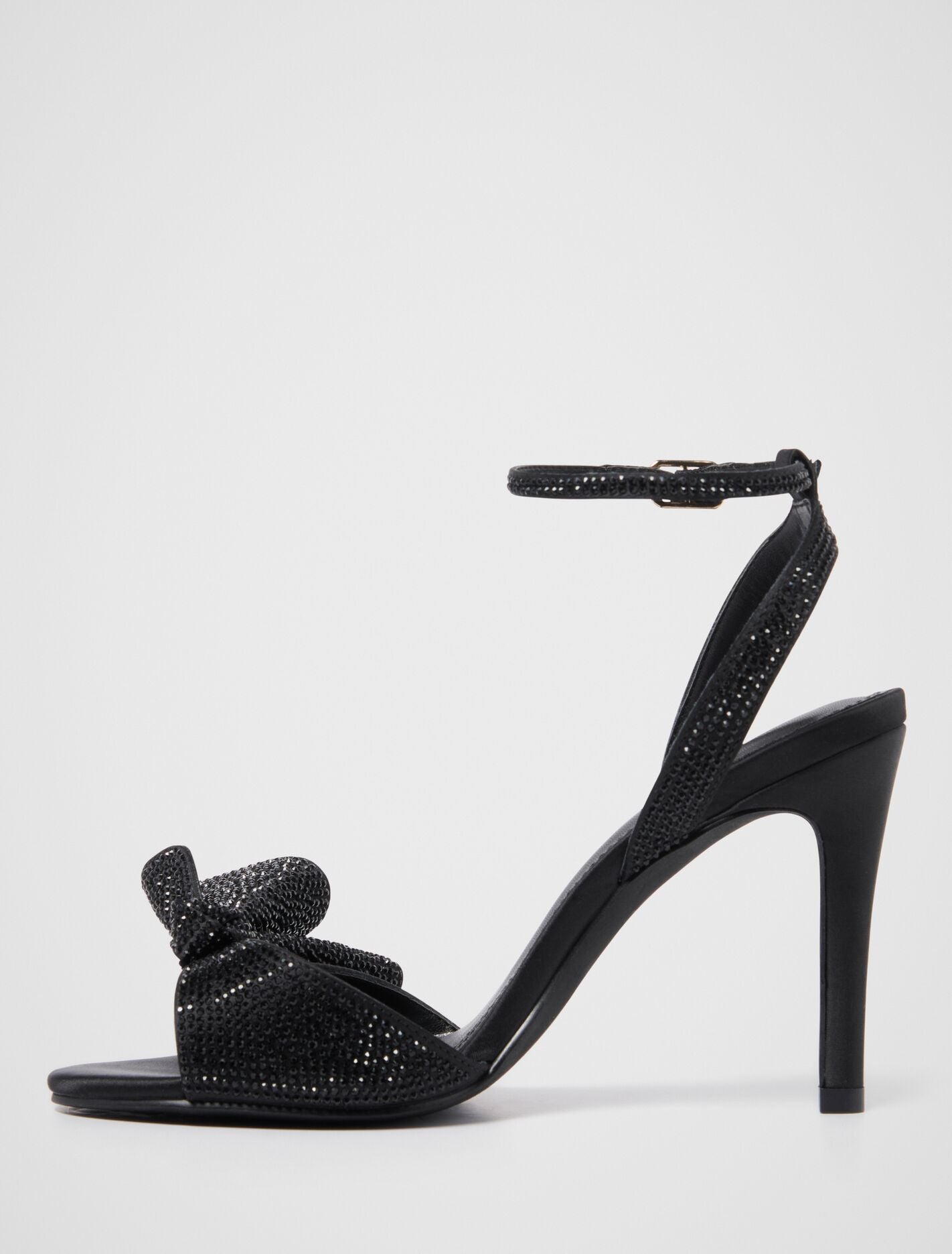 Shayla Side Bow Jewelled Heeled Sandal Forever New