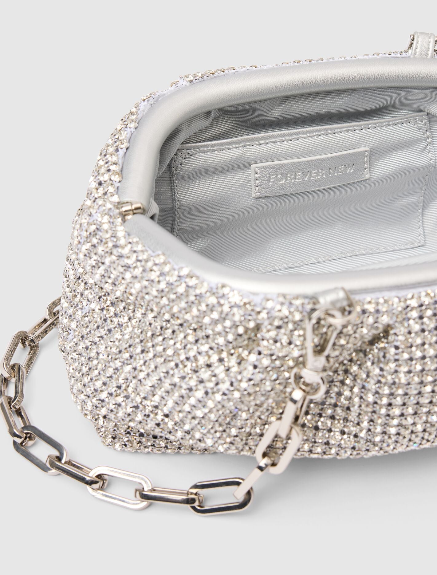 Ariel Soft Shiny Clutch Forever New