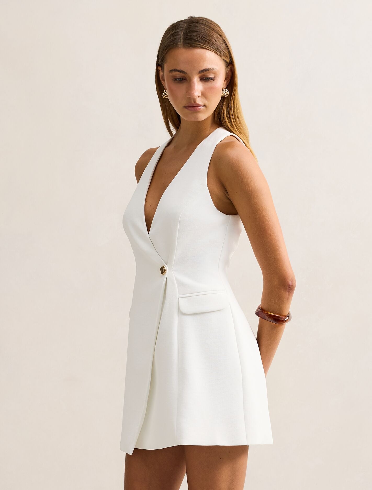 Alina Wrap Halter Mini Dress Forever New