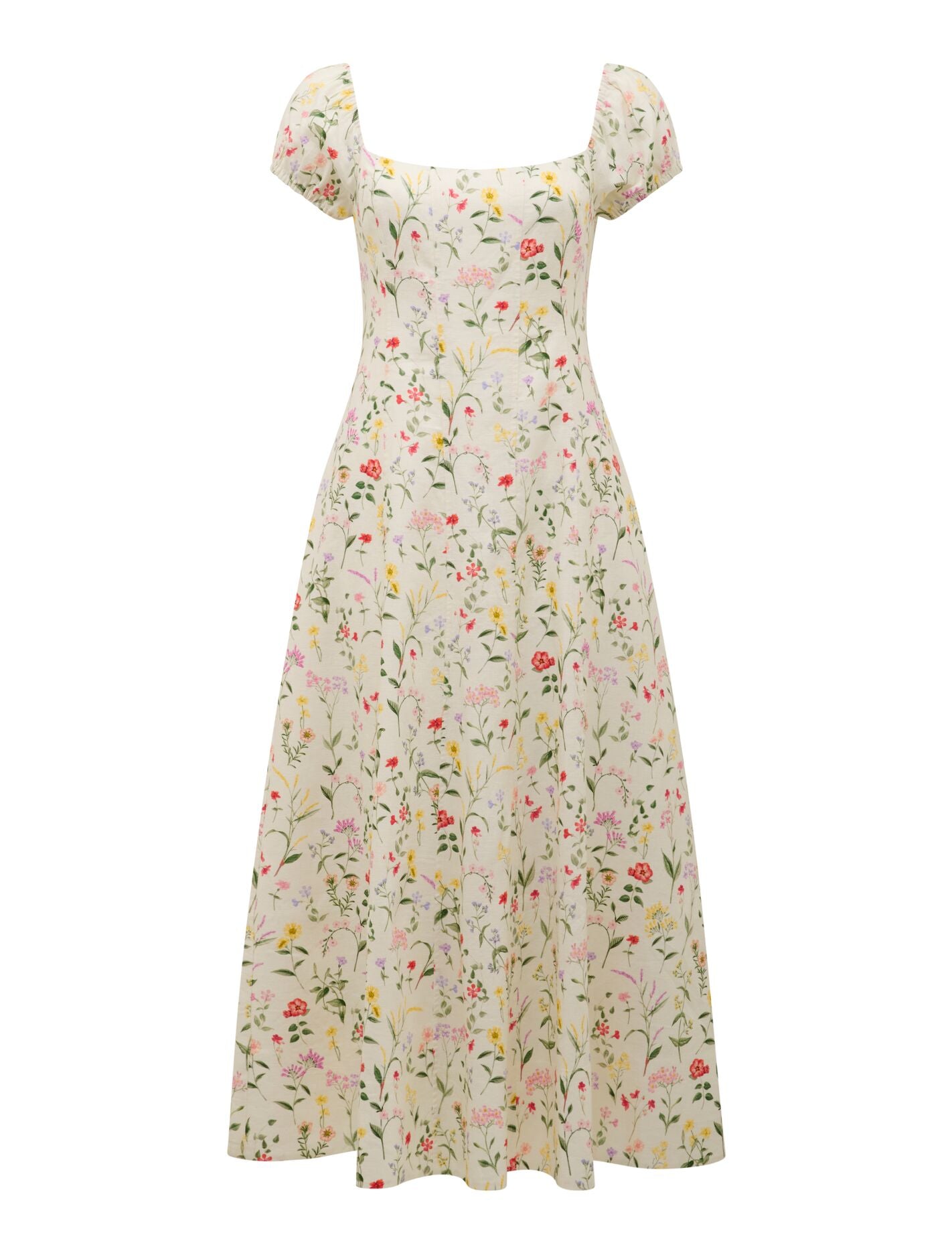 Sadie Cap Sleeve Linen Midi Dress Forever New