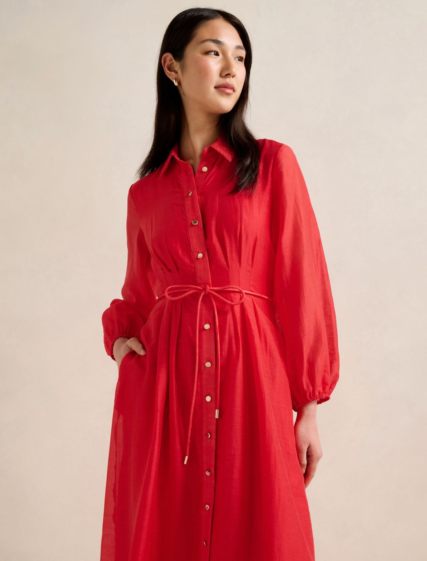 Evelyn Seam Detail Midi Dress Forever New