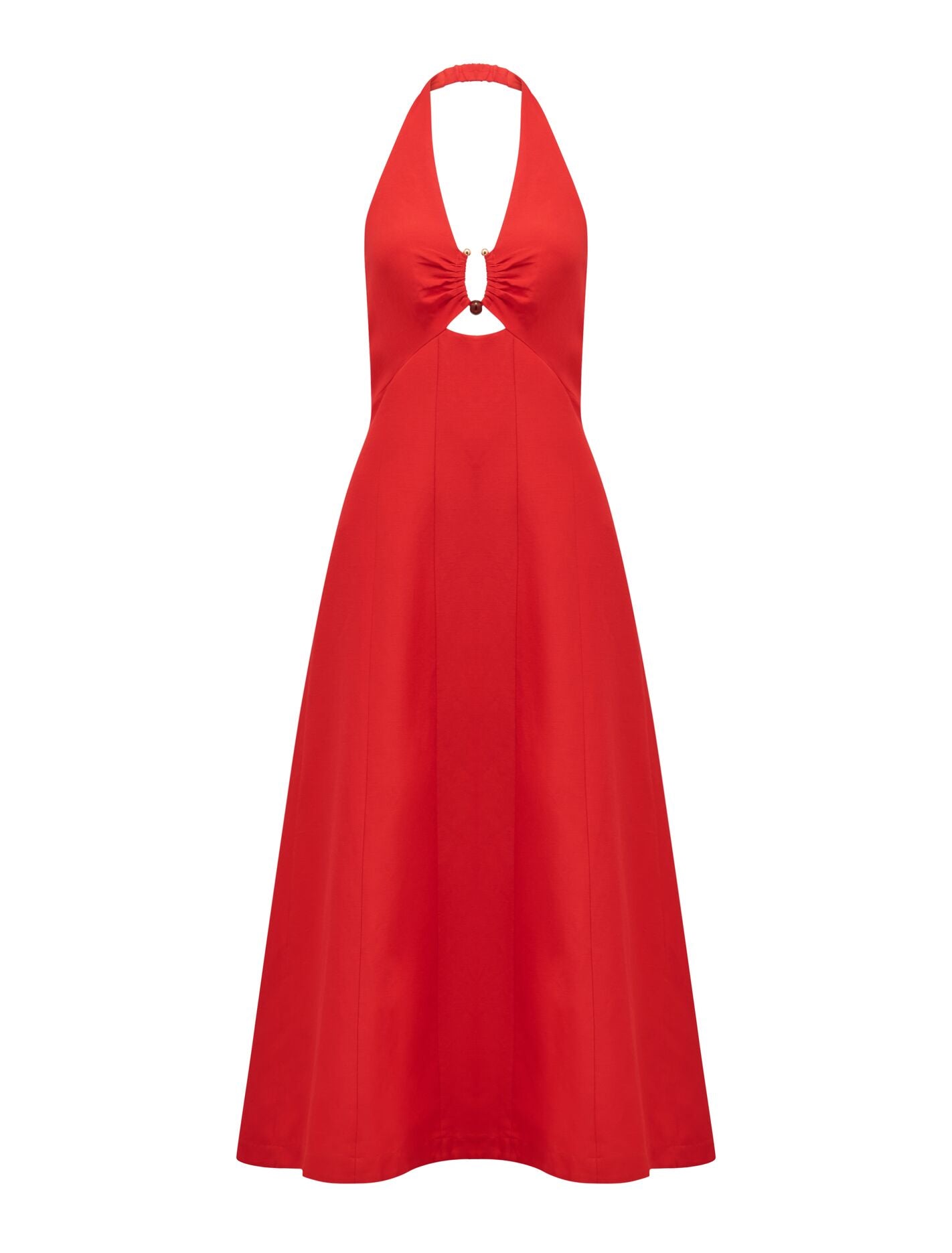 Angie Petite Hardware Linen Midi Dress Forever New