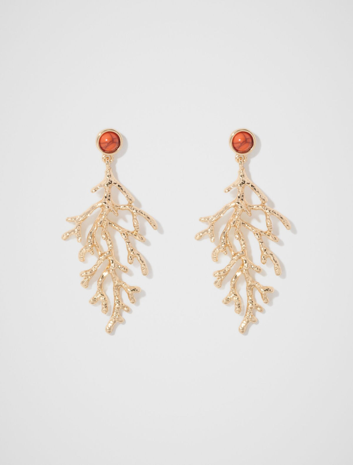 Signature Victoria Coral Drop Earrings 0 Gold Forever New