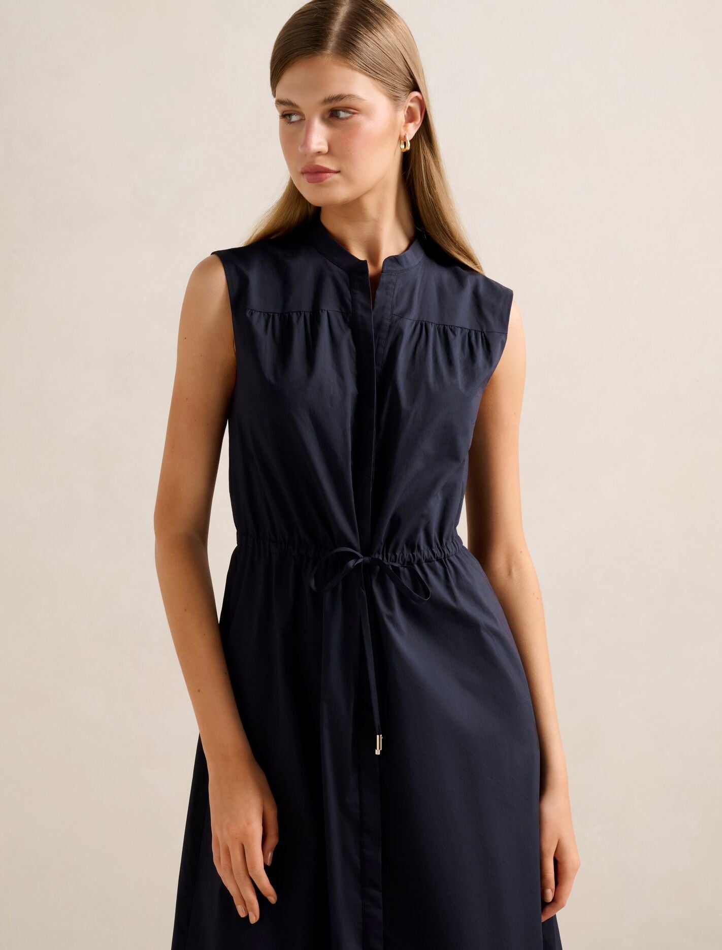 Jessie Drawcord Smock Midi Dress Forever New