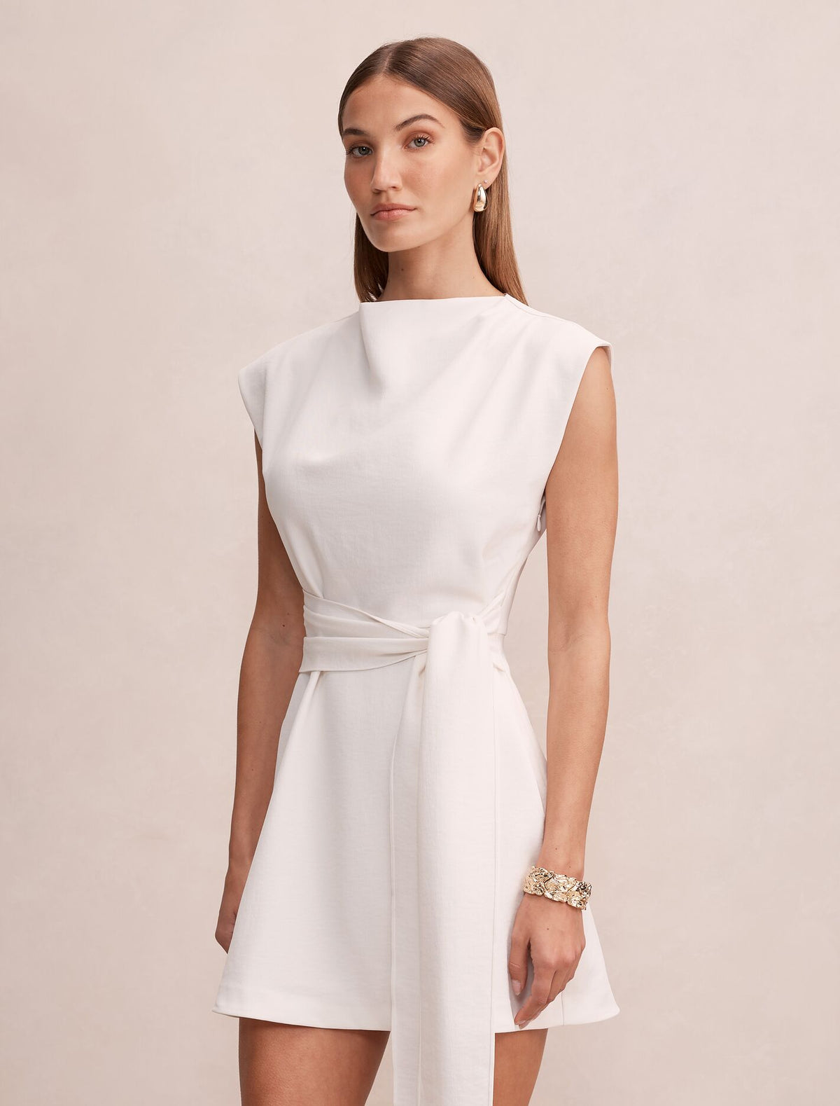 Peony Tie Front Mini Dress Forever New