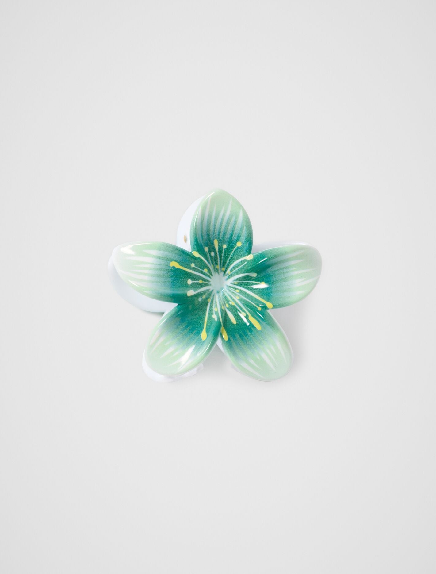 Ava Tropical Flower Claw Clip 0 Green Forever New