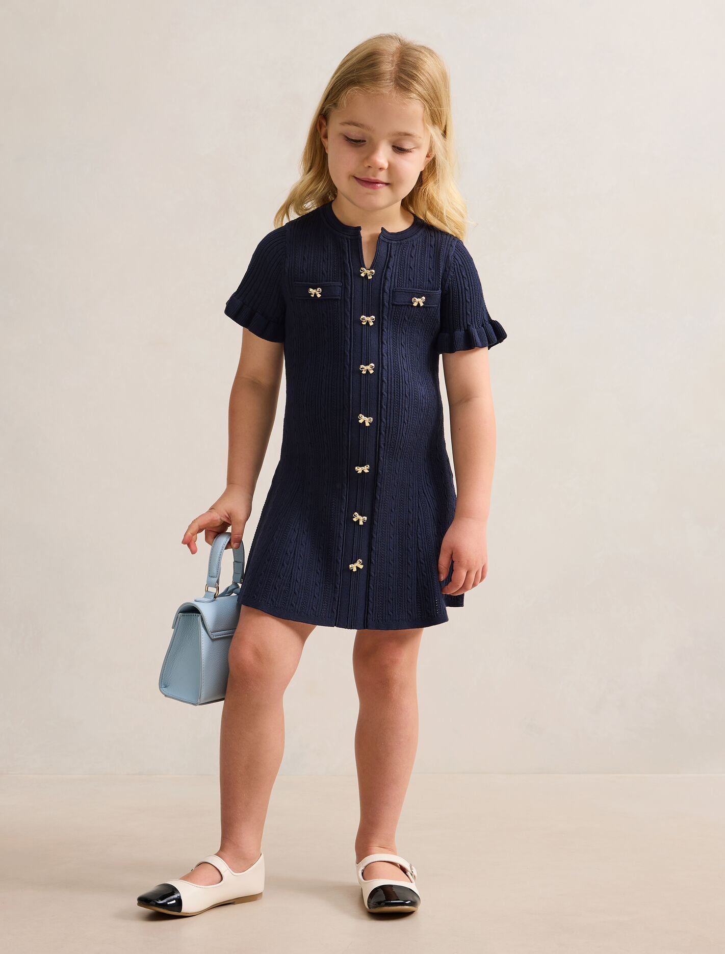 Violet Stitch Interest Girls Mini Dress Forever New