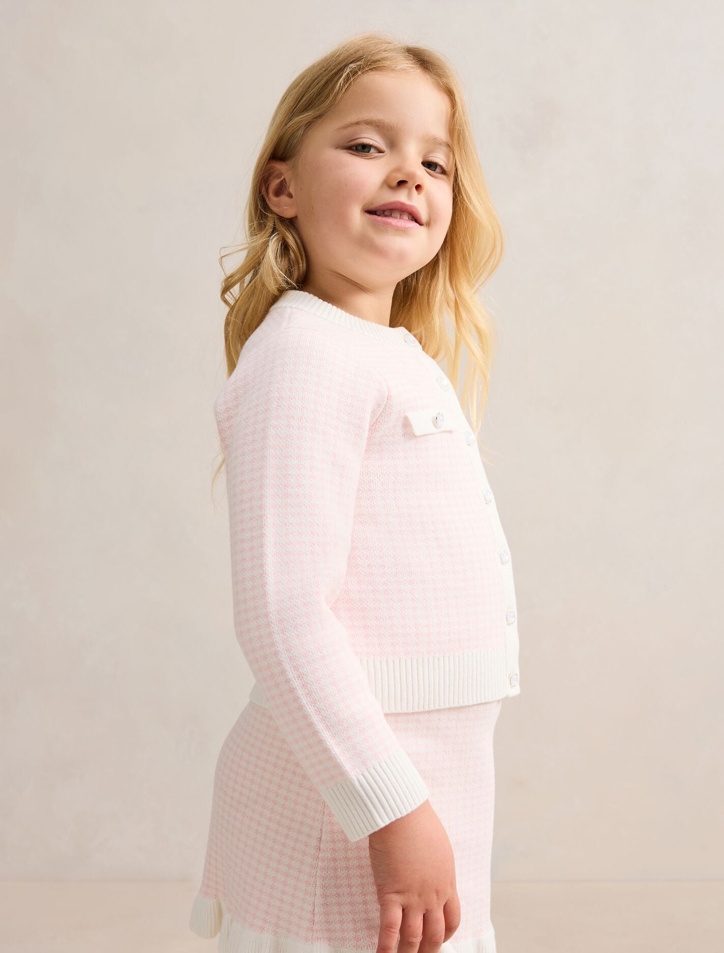 Blair Girls Houndstooth Cardigan Forever New