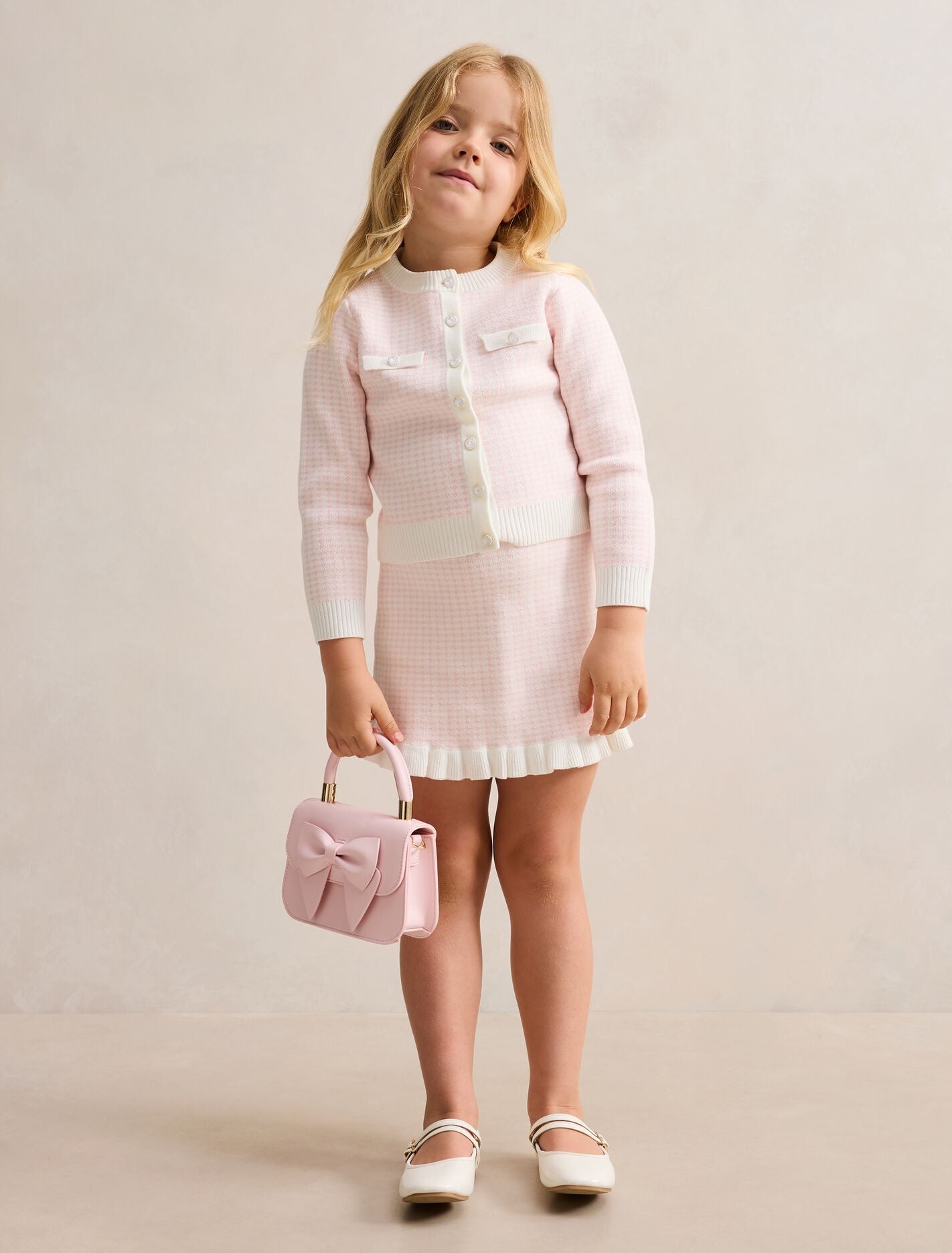 Blair Girls Houndstooth Frill Skirt Forever New