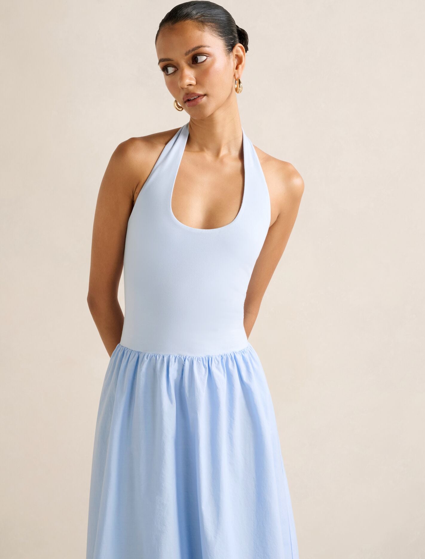 Margot Petite 2 in 1 Halter Midi Dress Forever New