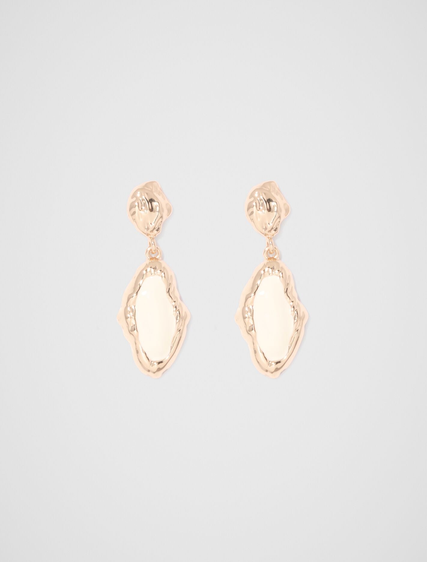 Signature Martha Molten Drop Earrings 0 Gold Ivory Forever New