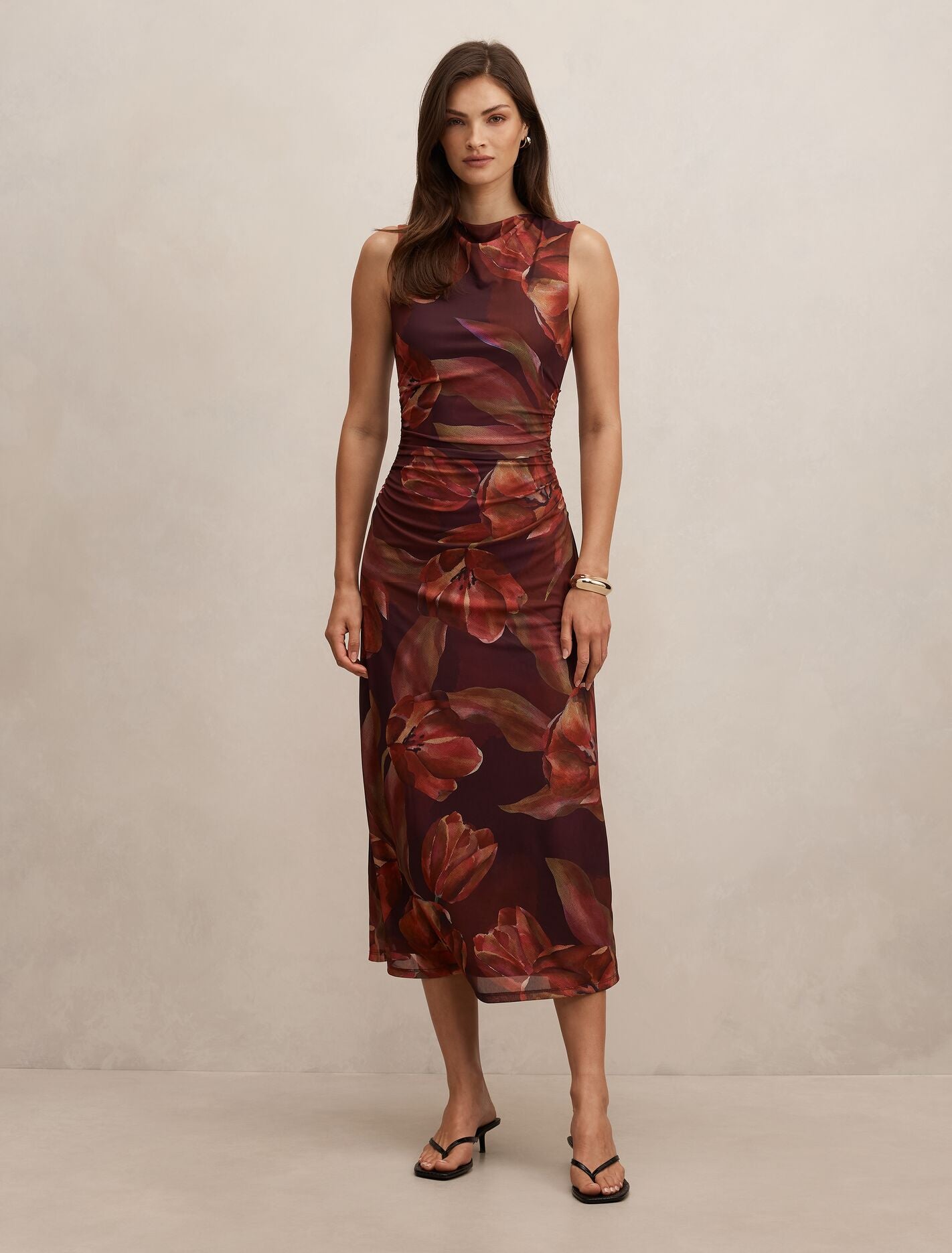 Allegra Mesh Midi Dress Bruny Floral Forever New