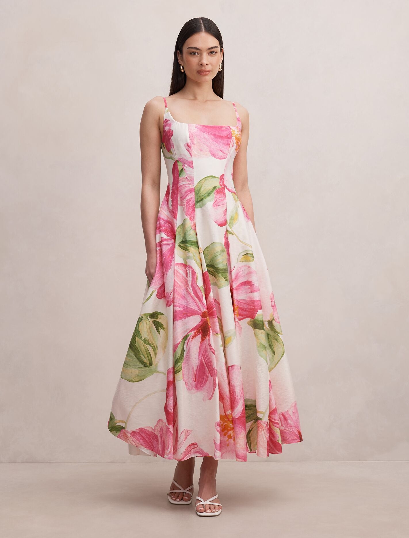 Emery Panel Maxi Dress Cora Tropical Forever New
