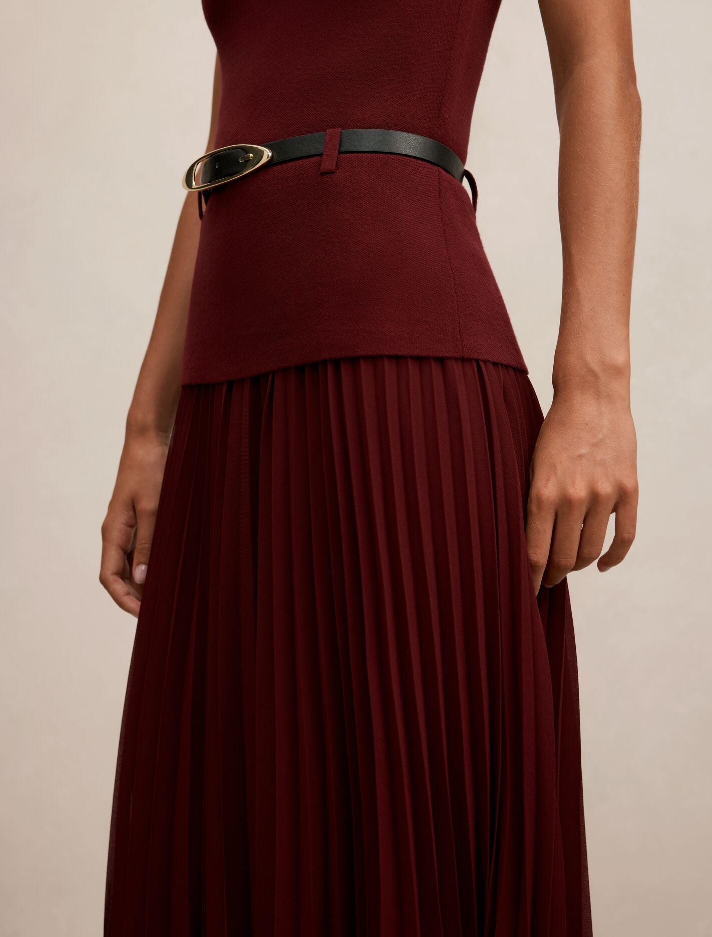 Lorelei Woven Mixed Midi Dress Forever New