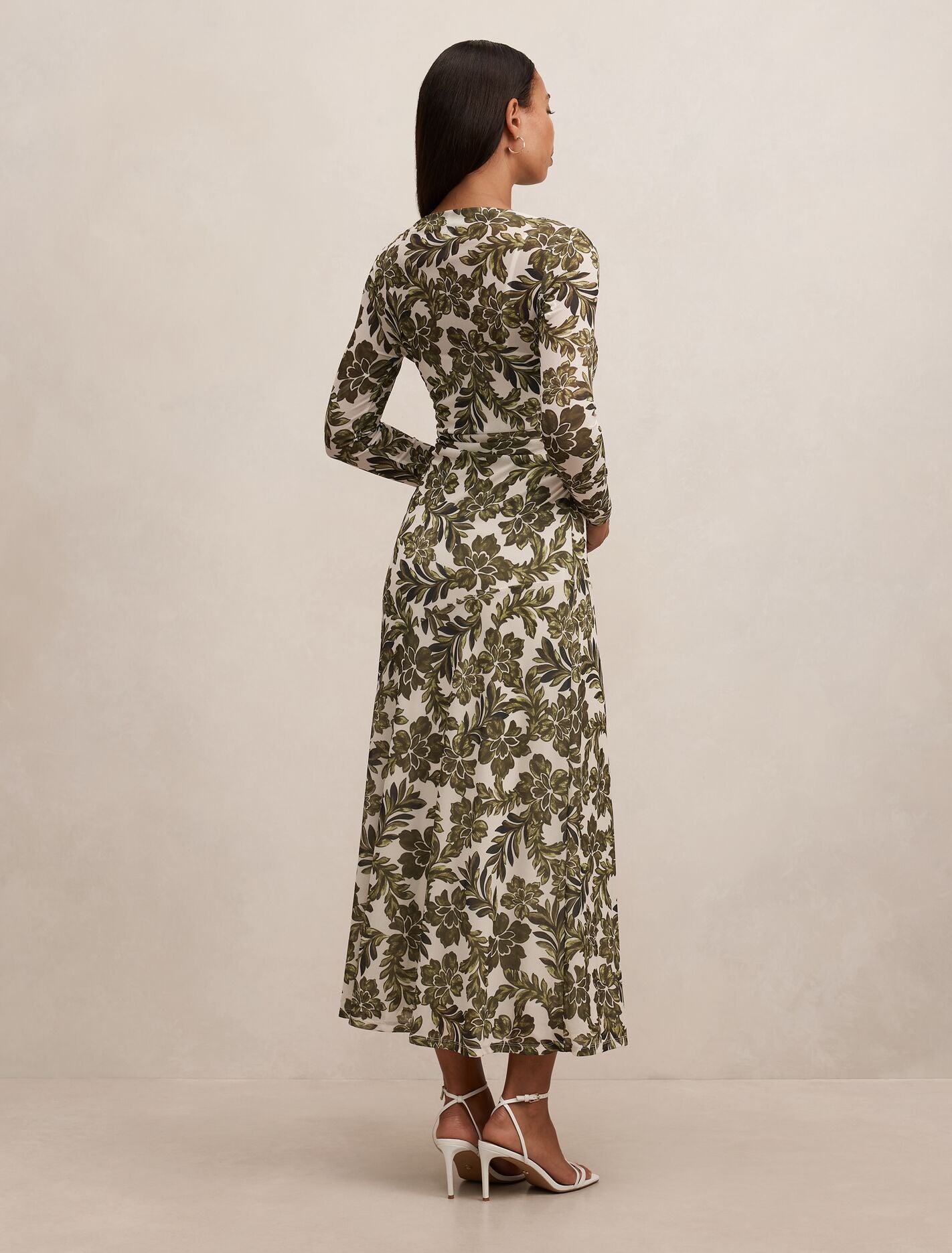 Georgia Long Sleeve Mesh Midi Dress Forever New