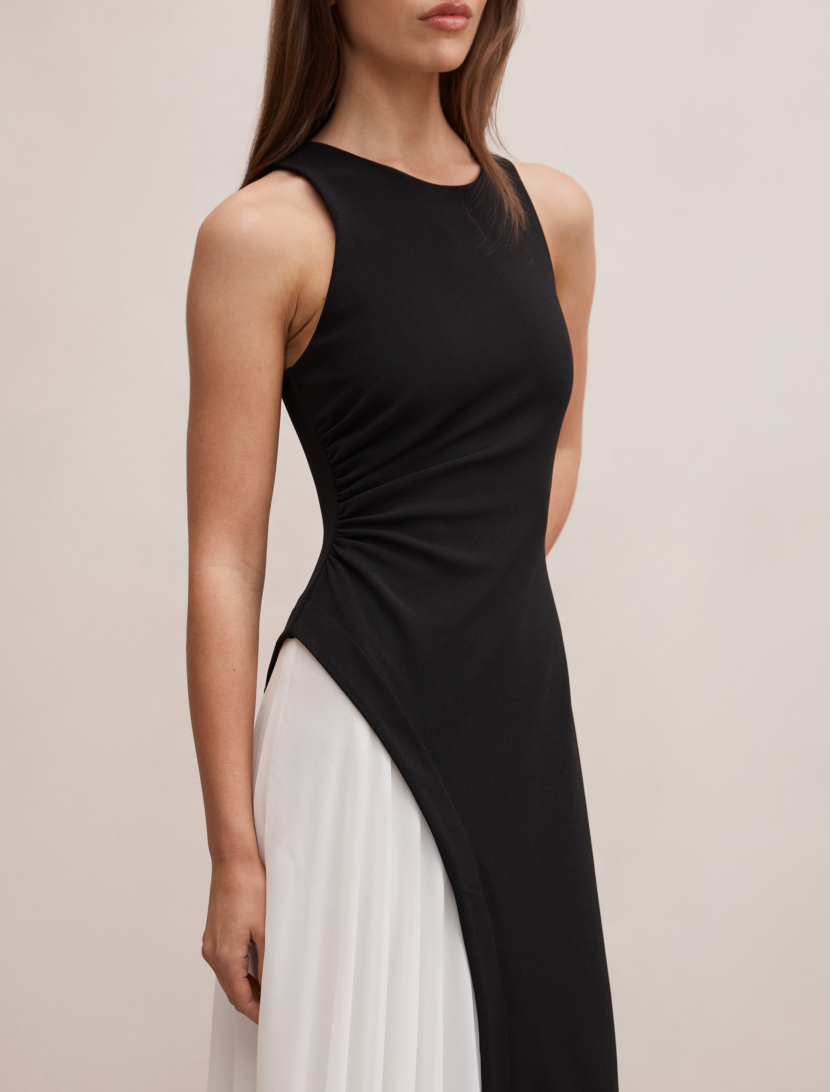 Candace Halter Contrast Maxi Dress Forever New