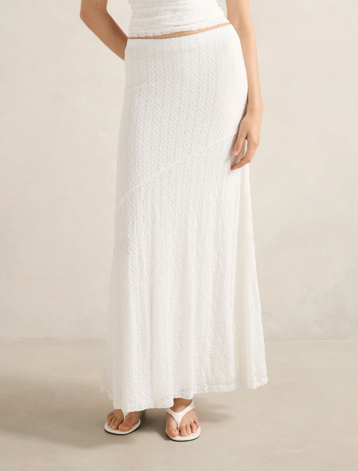 Tahlia Lace Maxi Skirt Porcelain Co-ord Forever New