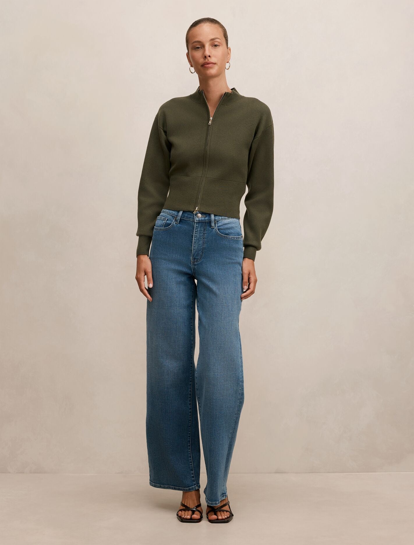 Hanna Zip Knit Jacket Forever New