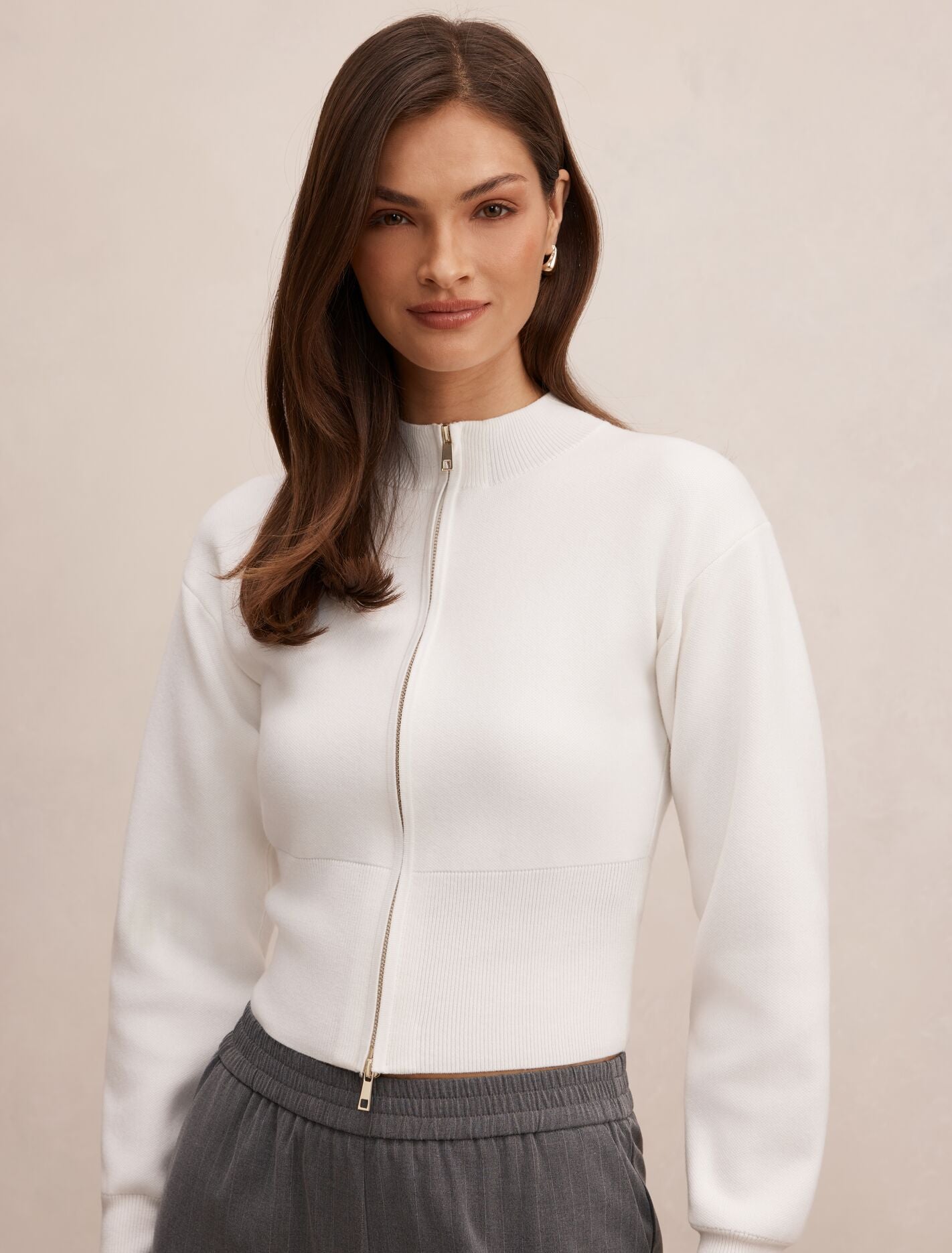 Hanna Zip Knit Jacket Forever New