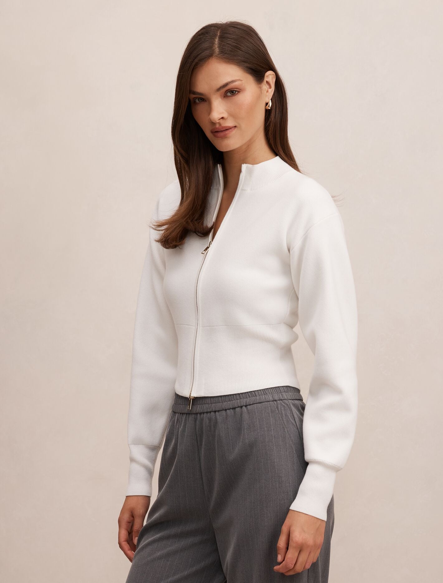 Hanna Zip Knit Jacket Forever New