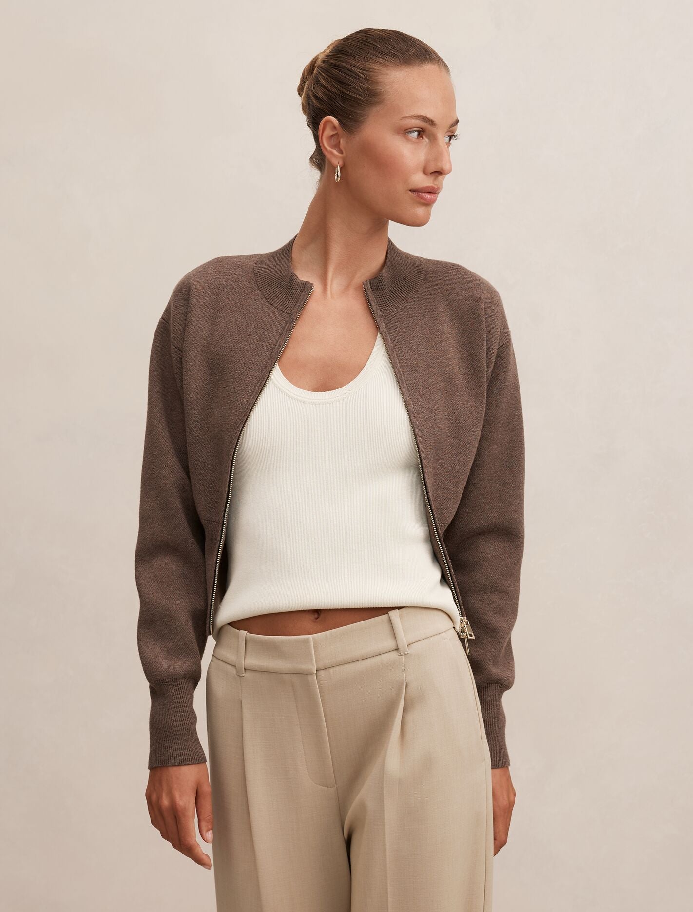 Hanna Zip Knit Jacket Forever New